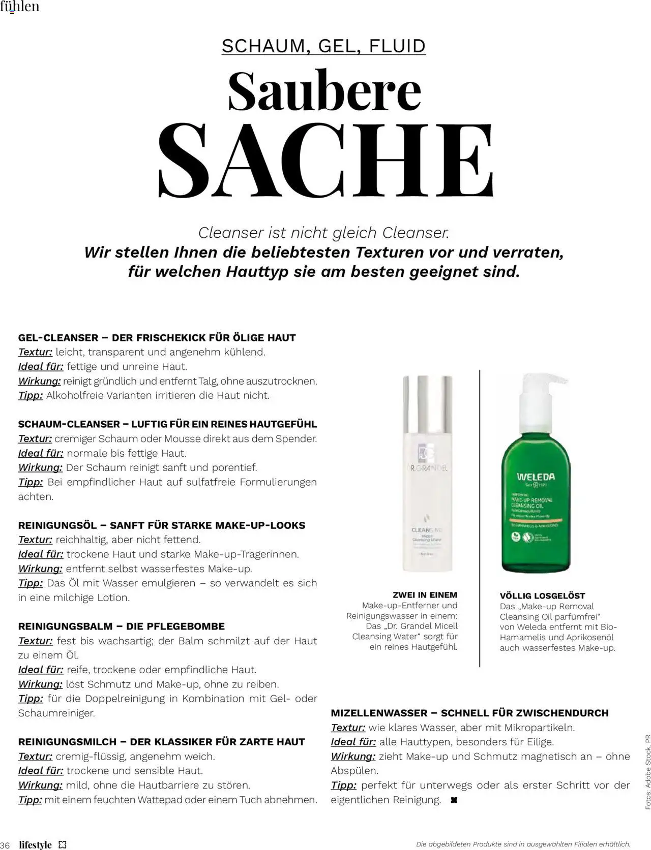 Müller Magazine Lifestyle 5/25 gültig ab 17.09.2025 | Seite: 36 | Produkte: Wasser, Öl, Mizellenwasser