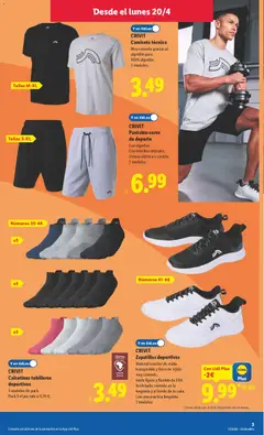 Vista previa CRIVIT Zapatillas deportivas, Material exterior de malla transpirable y forro de tejido muy cómodo. Suela ligera y flexible de EVA. Acolchado cómodo en la lengüeta y el borde de la caña. Con una práctica lengüeta. 2 modelos. válido desde el 20.04.2026 | Página: 7