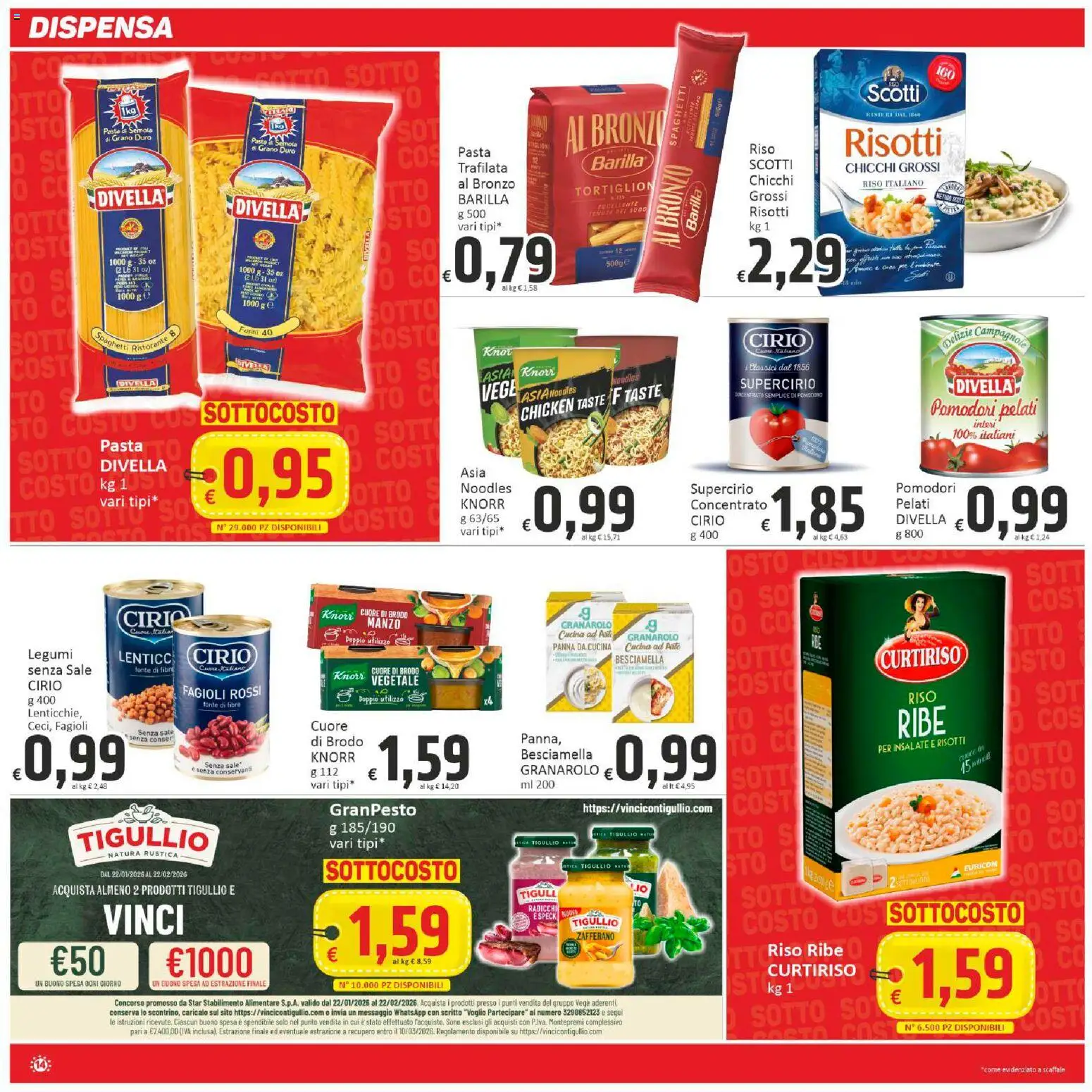 Volantino Paghi Poco del 30.01.2026 | Pagina: 14 | Prodotti: Legumi, Fagioli, Sale, Pomodoro