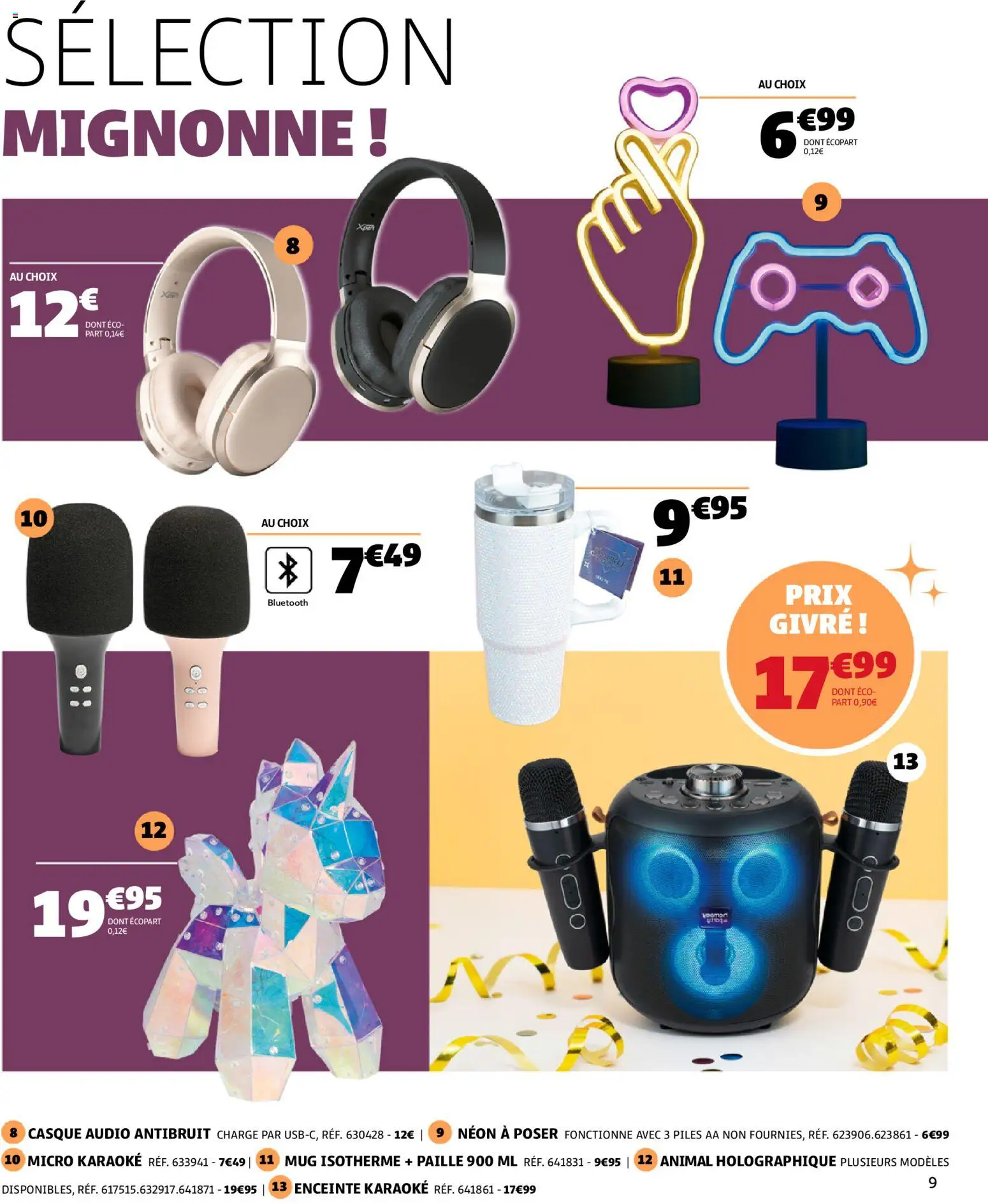 {H1} | Page: 9 | Produits: Audio, Enceinte, Piles, Casque