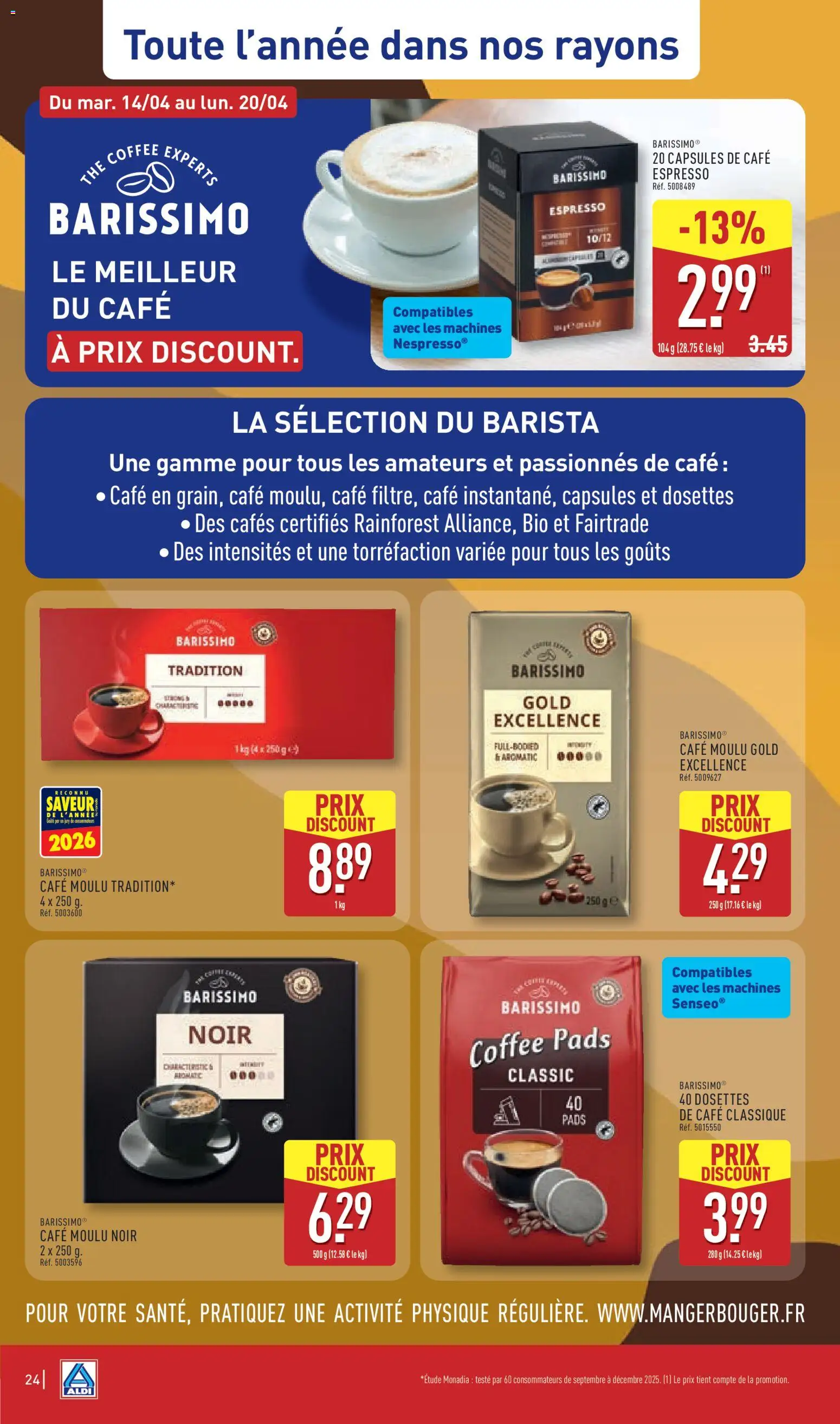{H1} | Page: 26 | Produits: Dosettes de café classique, Café moulu, Café, Thé
