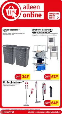 Dirt Devil stofzuiger**, Op accu, inclusief opzetstukken, zonder zak en draadloos. - Voorbeeld van een folder van Kruidvat, geldig van 19.01.2026 | Pagina: 103 | Producten: Pekándió, Zak, Stofzuiger