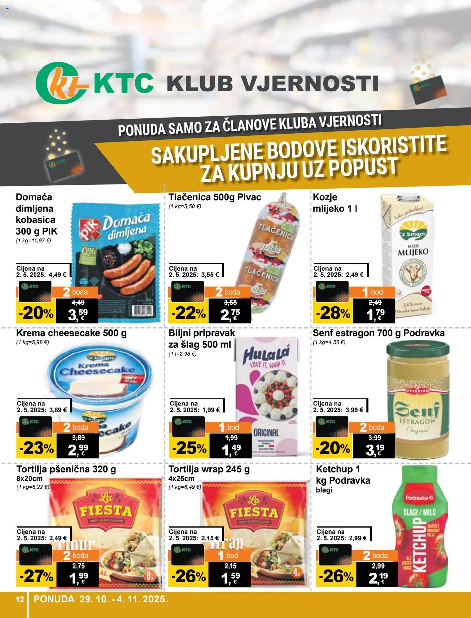 KTC katalog | vrijedi od 29.10.2025 | Stranica: 12 | Proizvodi: Mlijeko, Krema, Lavor, Šlag
