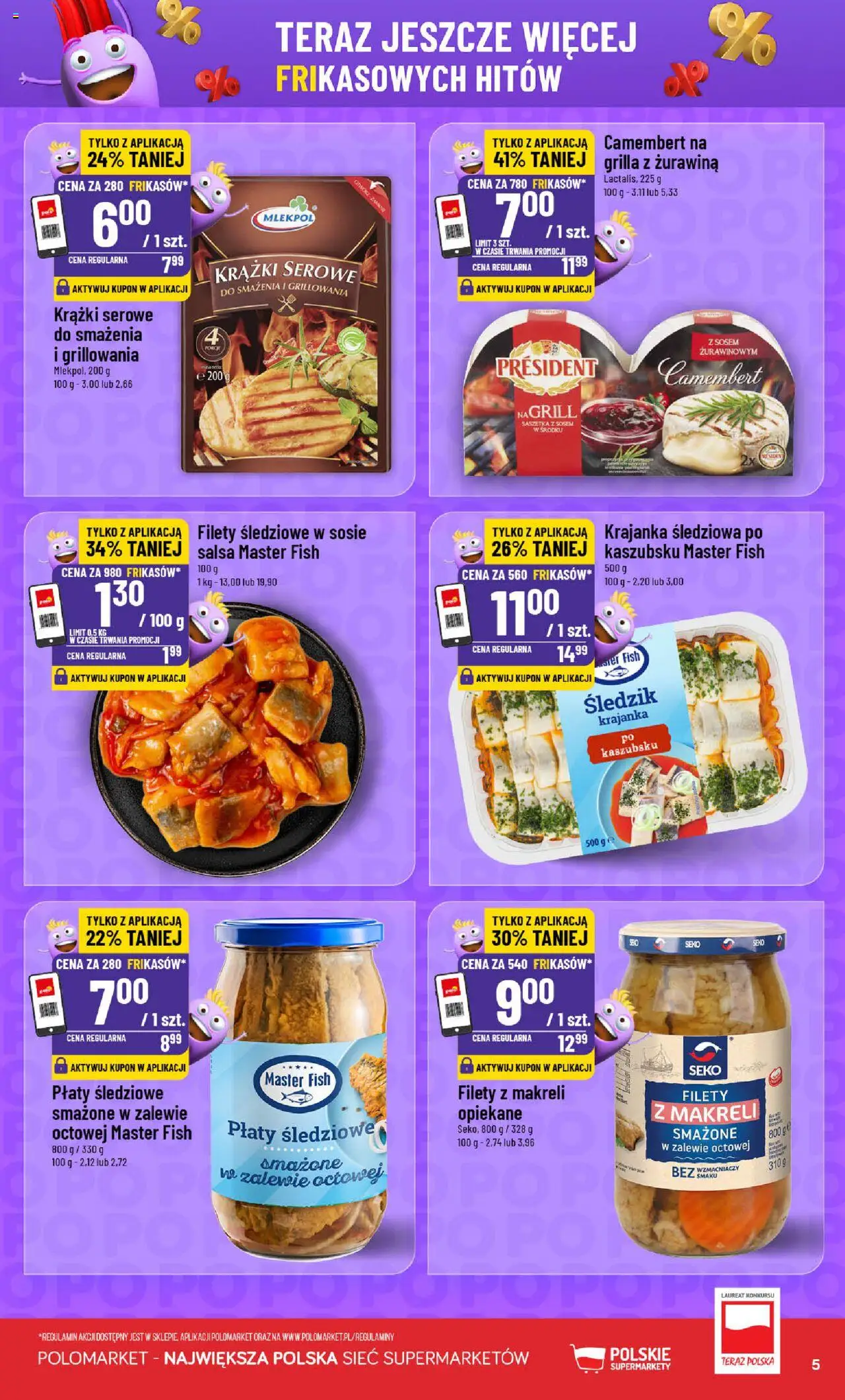 POLOmarket Gazetka - Frikasowe Hity od 20.08.2025 | Strona: 5 | Produkty: Camembert na grilla, Camembert, Żurawina