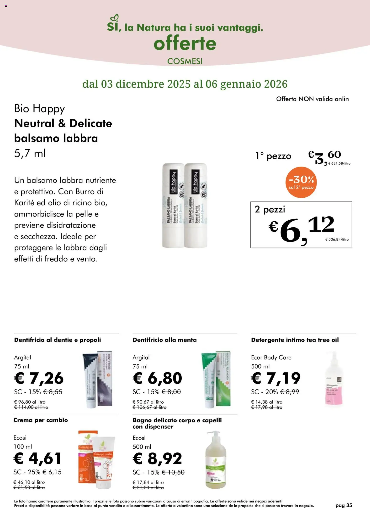 Volantino Natura Sì del 03.12.2025 | Pagina: 35