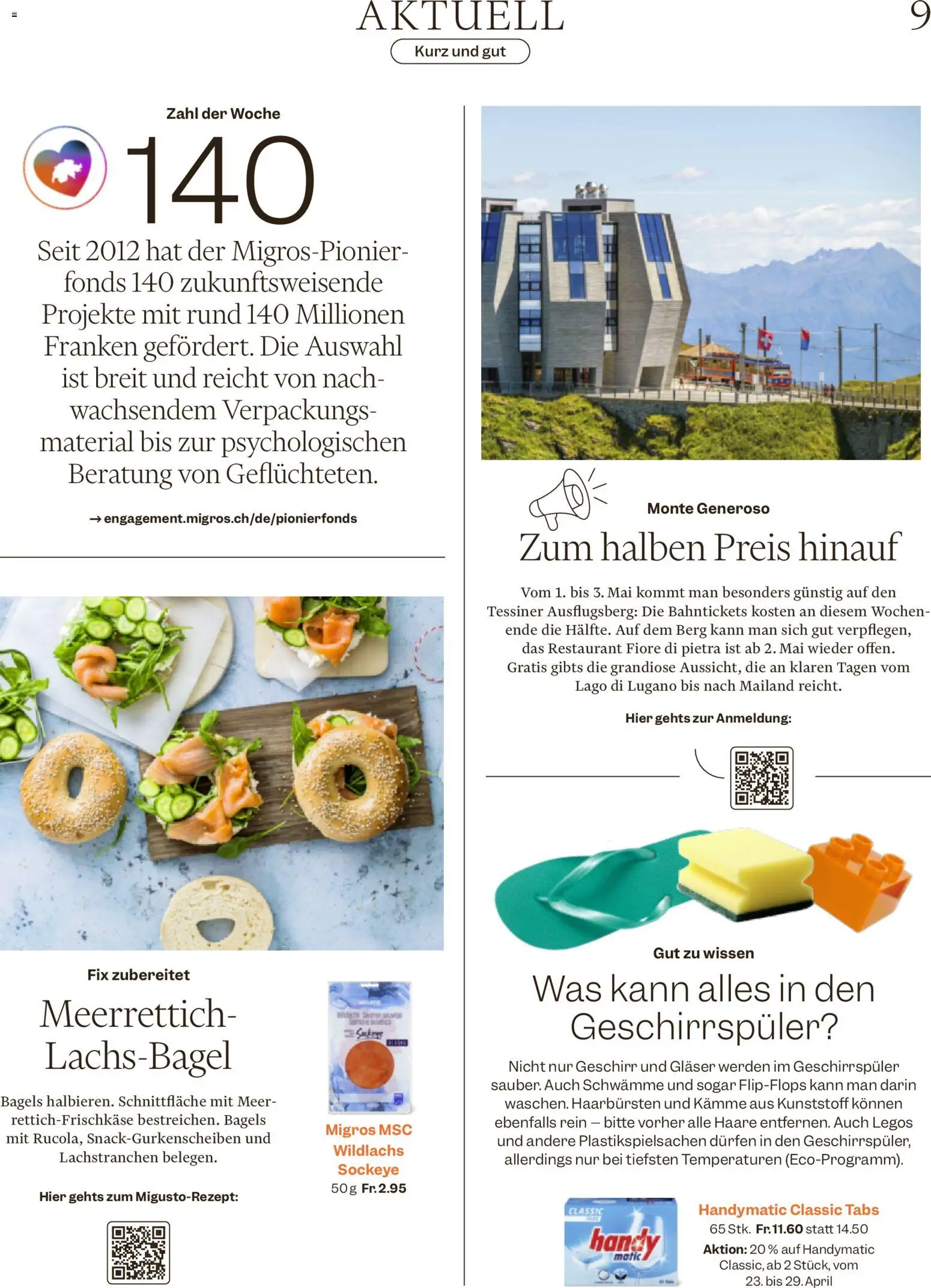 Migros aktionen – gültig ab 22.04.2026 | Seite: 9 | Produkte: Geschirrspüler