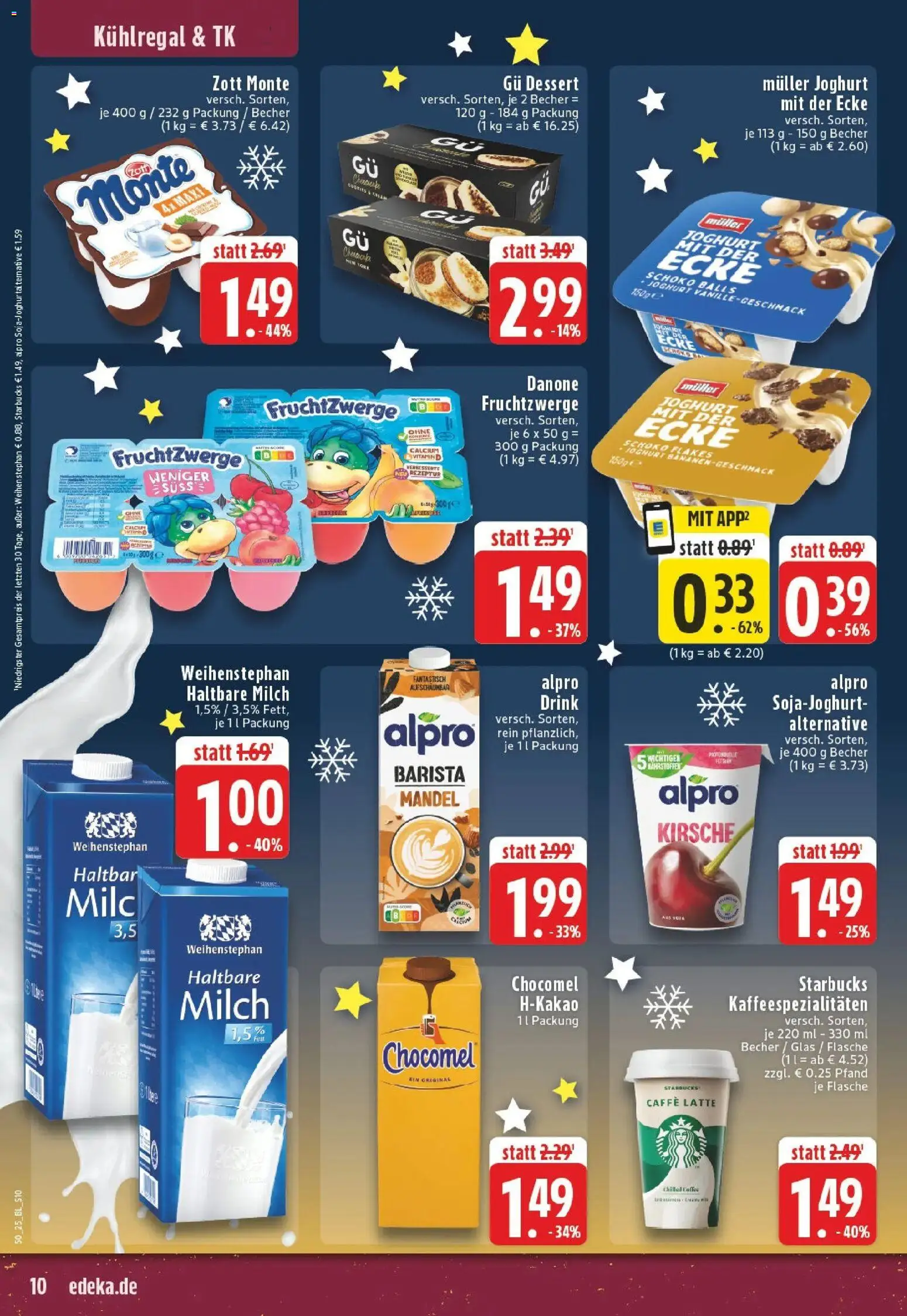 Edeka prospekt Rüthen	 – gültig ab 07.12.2025 | Seite: 10 | Produkte: Milch, Fruchtzwerge, Haltbare milch, Alpro