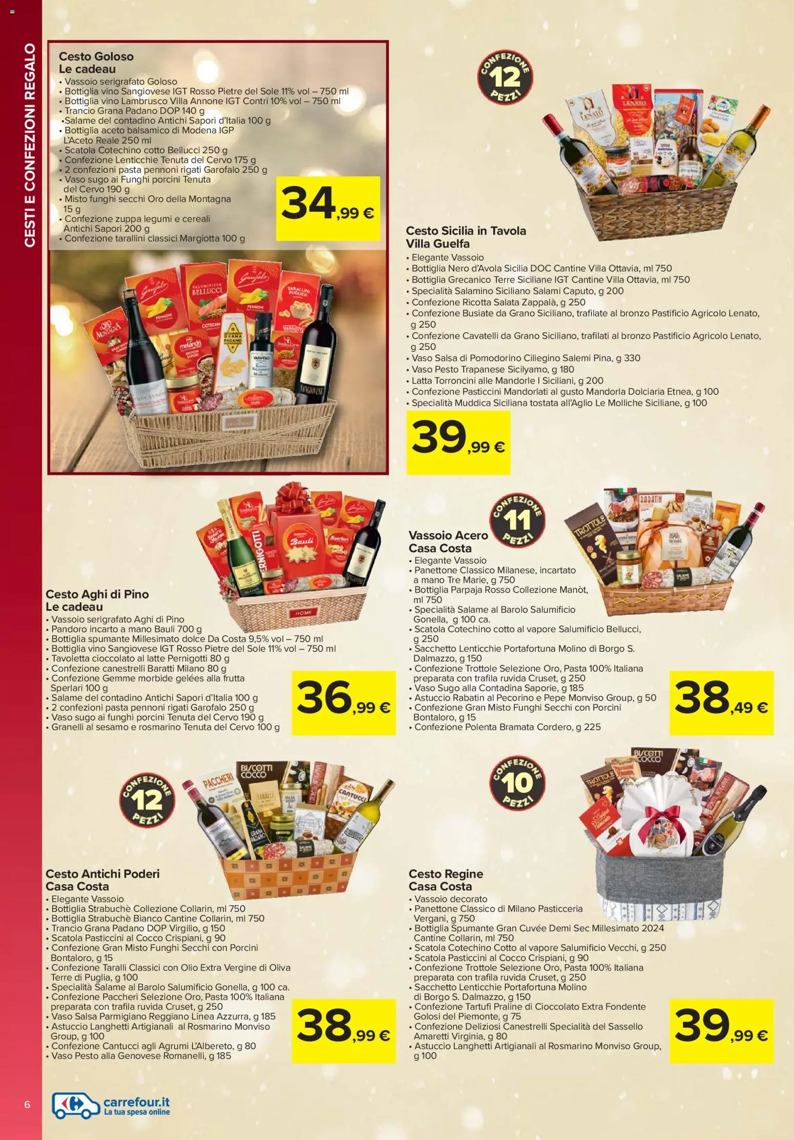 Volantino Carrefour del 13.11.2025 | Pagina: 6 | Prodotti: Salsa, Pasta, Funghi, Parmigiano reggiano