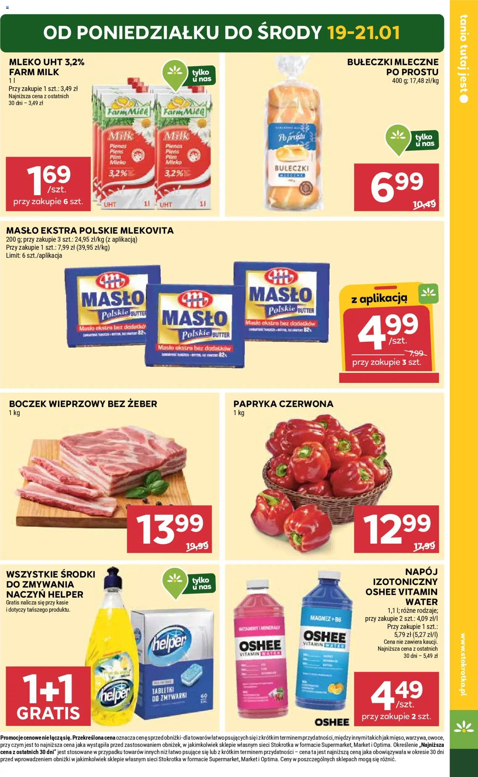 Stokrotka Gazetka od 15.01.2026 | Strona: 5 | Produkty: Masło Polskie, Boczek wieprzowy, Mleko, Masło