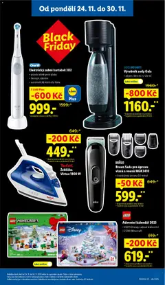 Náhled letáku Lidl Black Friday od 24.11.2025 | Strana: 9 | Produkty: Zubní kartáček, LEGO, Sodastream, Žehlička