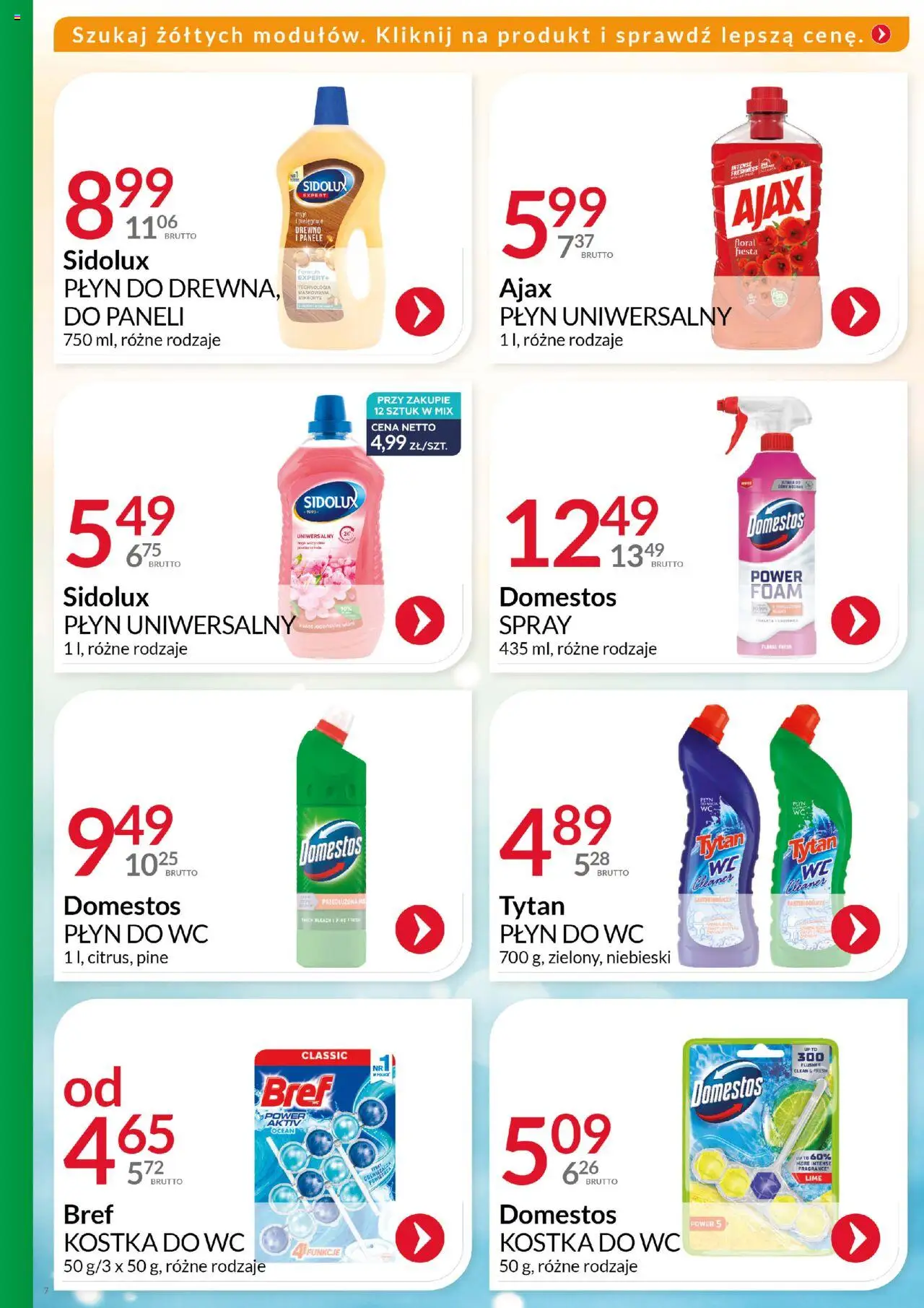 Eurocash Gazetka - Katalog Artykułów Chemicznych od 01.06.2025 | Strona: 7 | Produkty: Cleaner, Domestos
