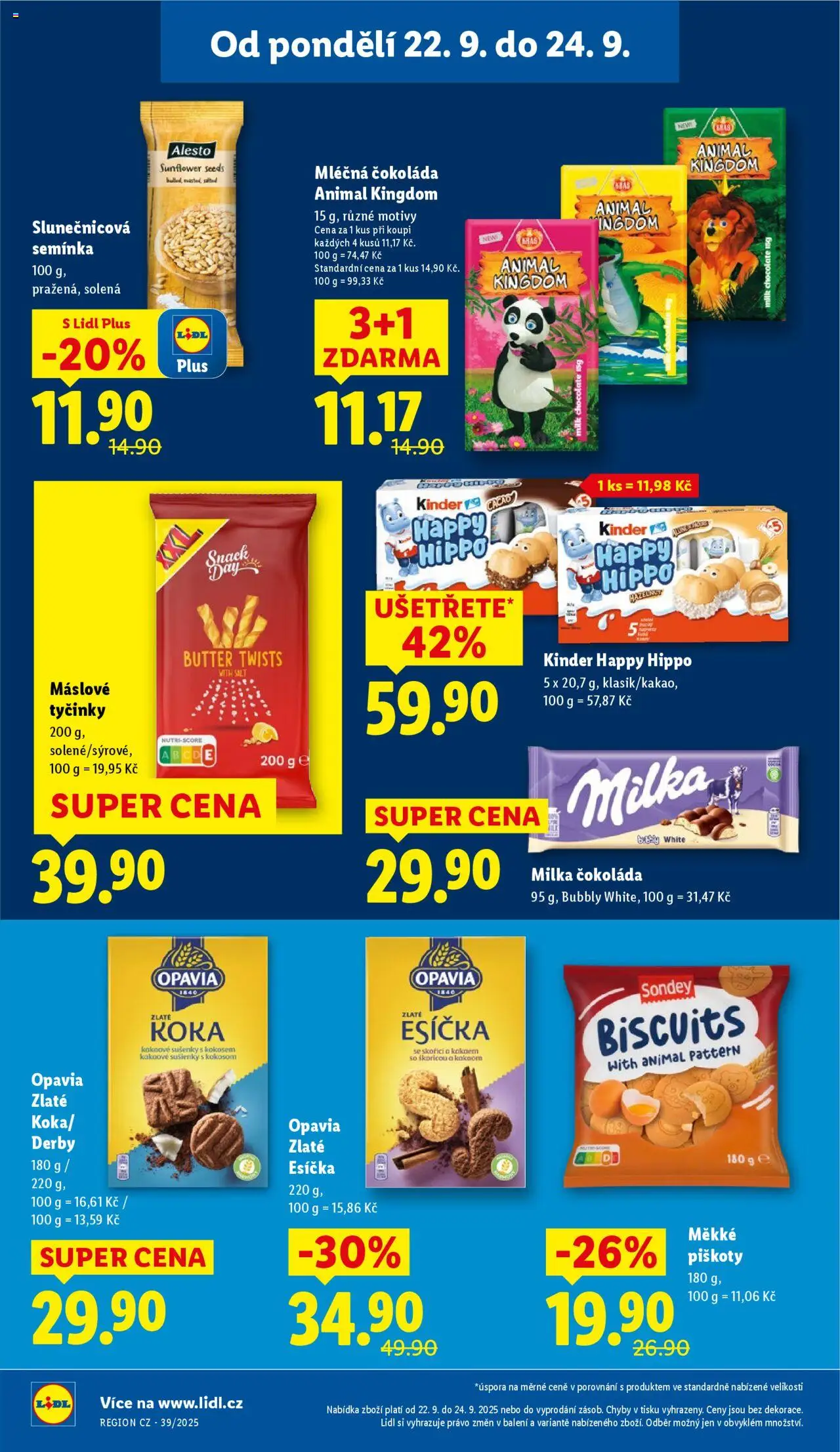 Lidl leták od 22.09.2025 | Strana: 30 | Produkty: Čokoláda milka, Milka, Kinder, Milk chocolate