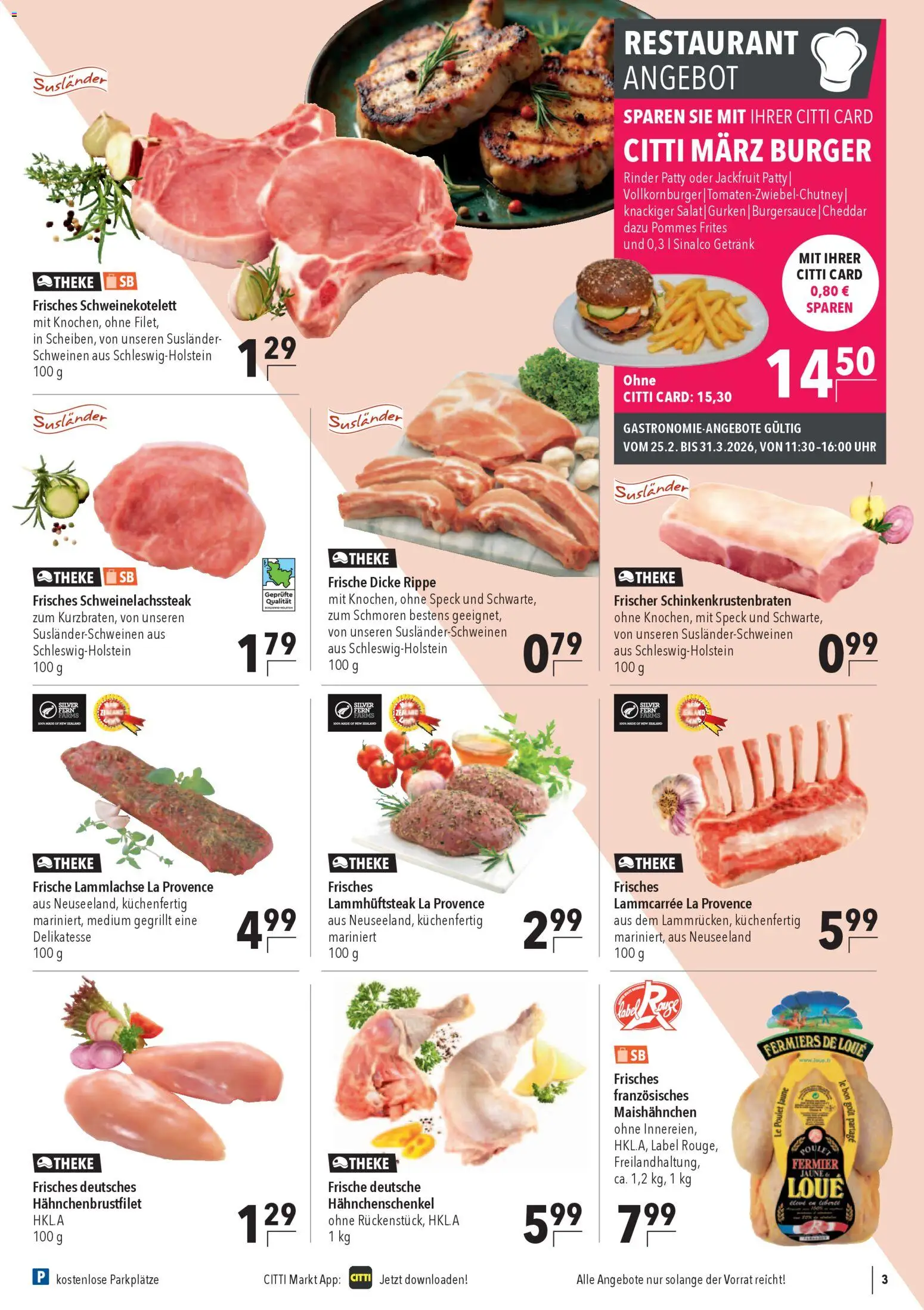 CITTI Markt Prospekt 	 – gültig ab 25.02.2026 | Seite: 3 | Produkte: Sinalco, Theke, Gurken, Salat