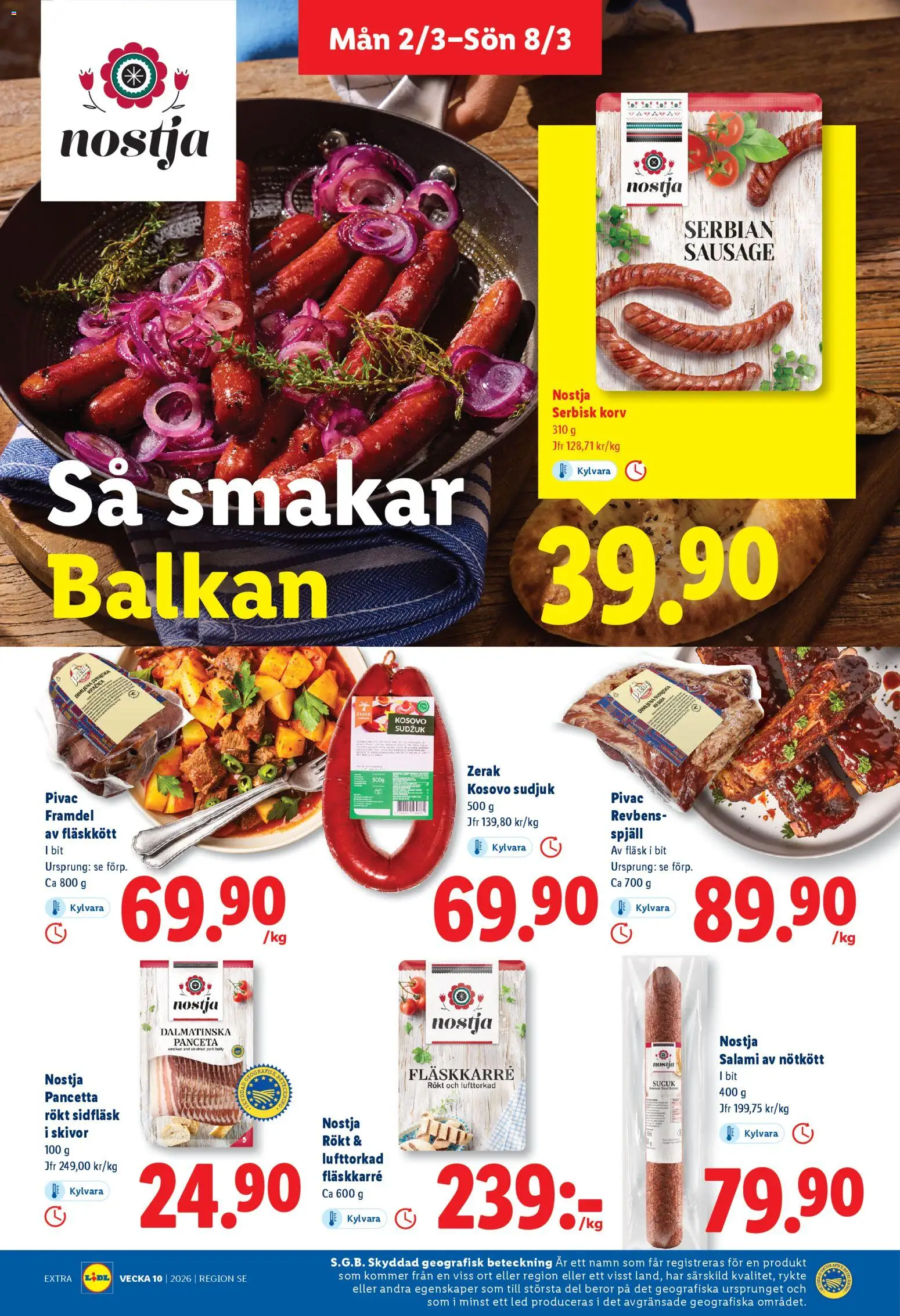 Lidl reklamblad aktuell från 02.03.2026 | Sida: 13 | Produkter: Salami, Fläsk, Nötkött