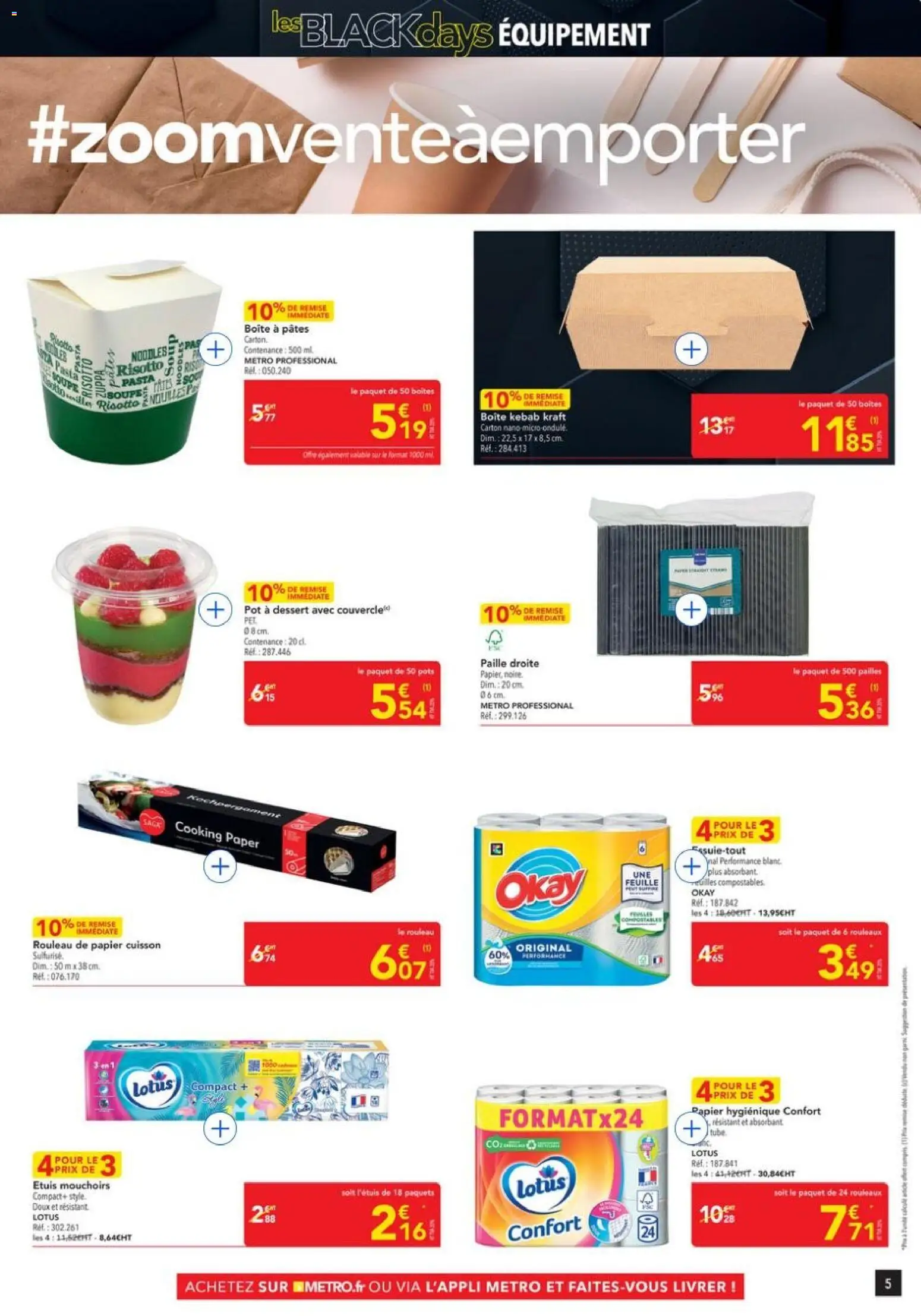 {H1} | Page: 5 | Produits: Soupe, Rouleau, Mouchoirs, Pâtes