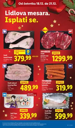 Sveži ćureći batak, Cca 950 g; 1 kg - pregled Lidl kataloga - važi od 18.12.2025 | Strana: 15 | Proizvode: Ćureći batak, Kobasica
