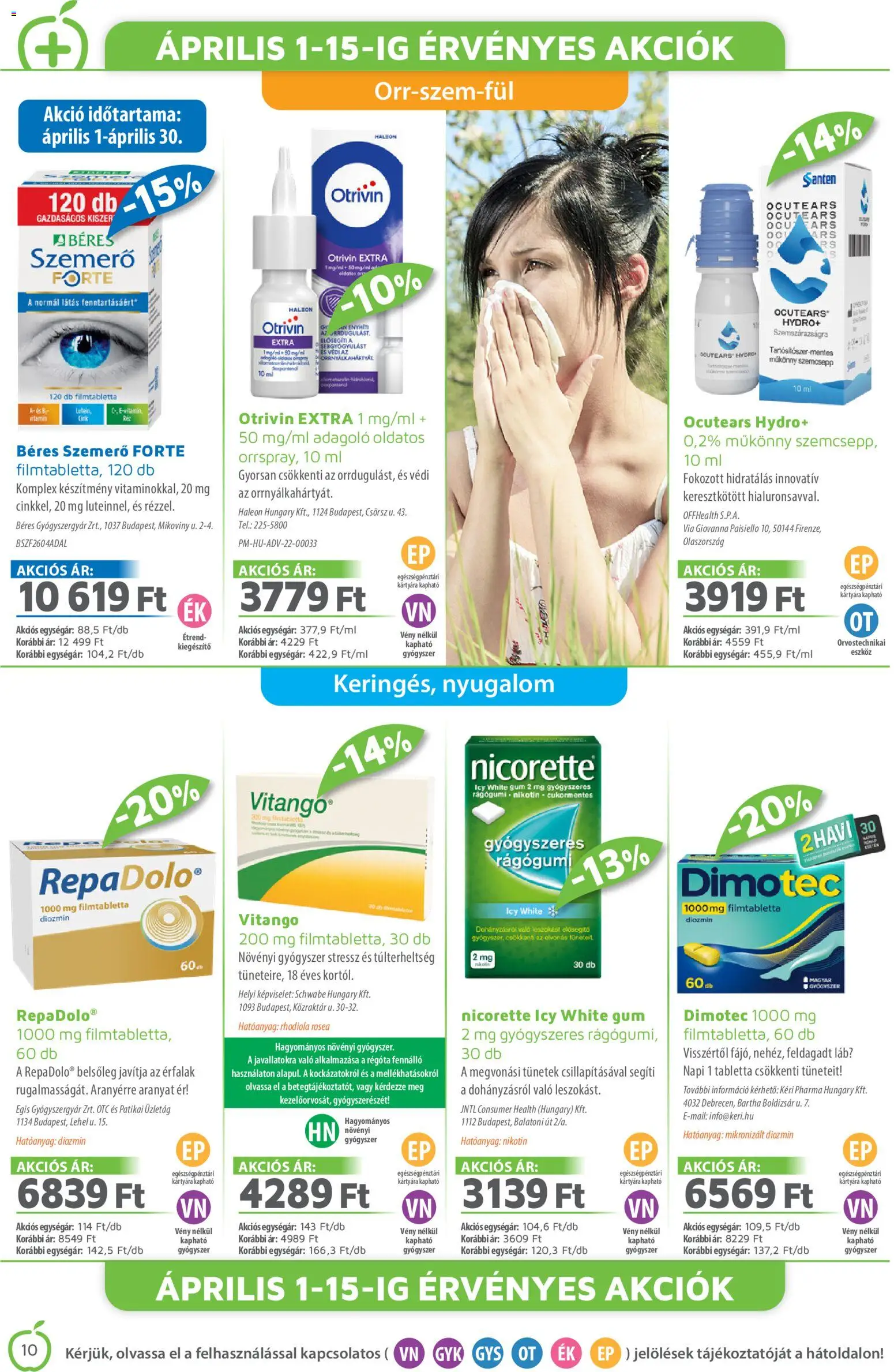 Alma Gyógyszertárak akciós ujság - amely érvényes a következő dátumtól: 01.04.2026 | Oldal: 10 | Termékek: Rágógumi