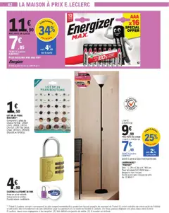  | Page: 42 | Produits: Lampadaire, Liseuse, Combinaison, Piles