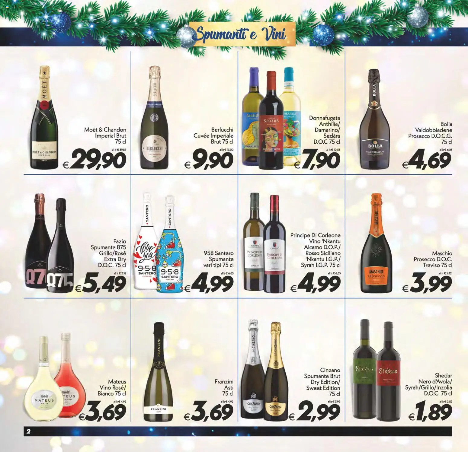 Volantino SuperConveniente del 27.12.2025 | Pagina: 2 | Prodotti: Prosecco, Vino, Spumante