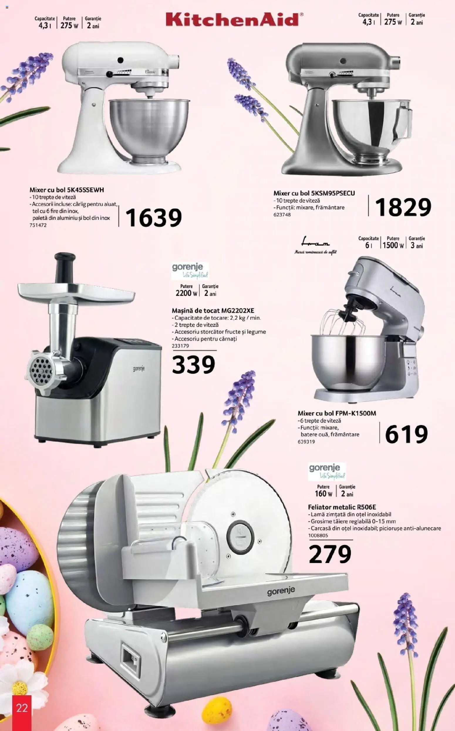 Noul catalog Selgros – valabil de la 20.03.2026 | Pagină: 22 | Produse: Mașină de tocat, Mixer, Bol, Fructe