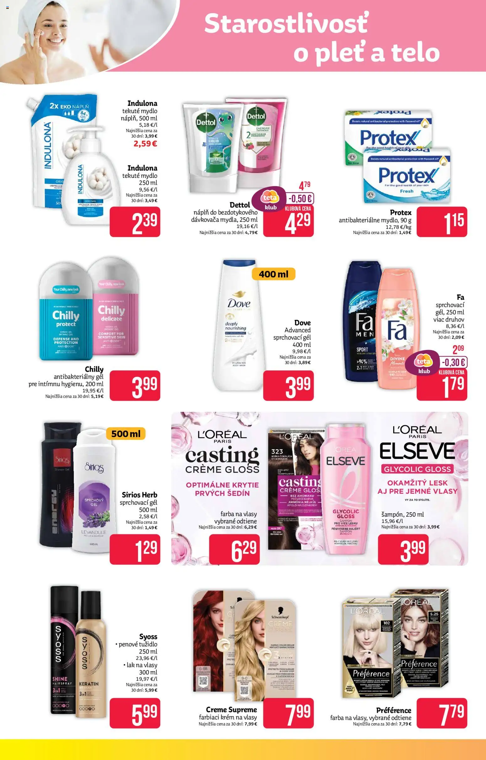 Nové Teta drogerie akcie – leták je platný od 02.02.2026 | Strana: 6 | Produkty: Lak na vlasy, Mydlo, Čokoláda, Dettol