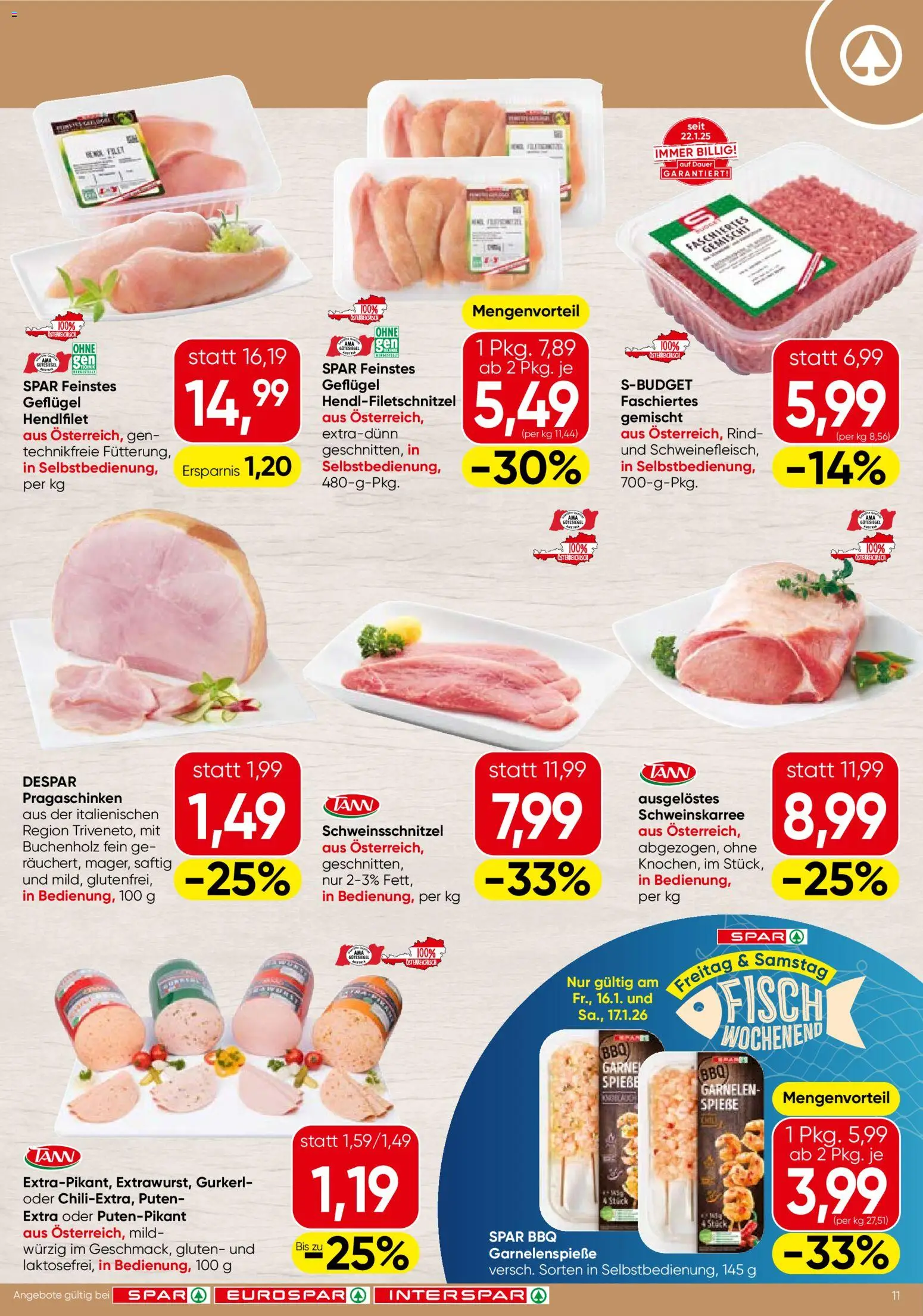 Spar Flugblatt - Burgenland gültig ab 15.01.2026 | Seite: 11 | Produkte: Fisch