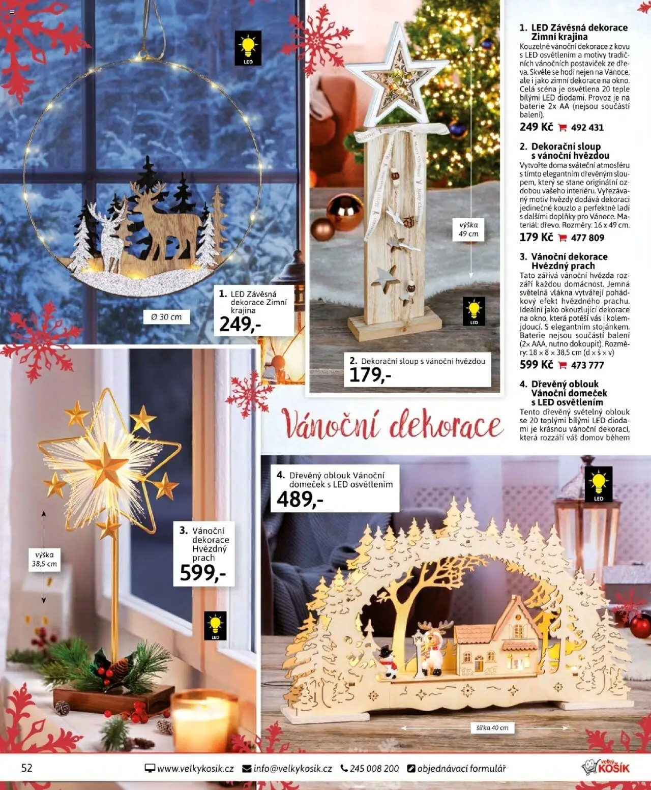 Velký Košík katalog září od 01.09.2025 | Strana: 52 | Produkty: Baterie, Vánoční dekorace, LED, Dekorace