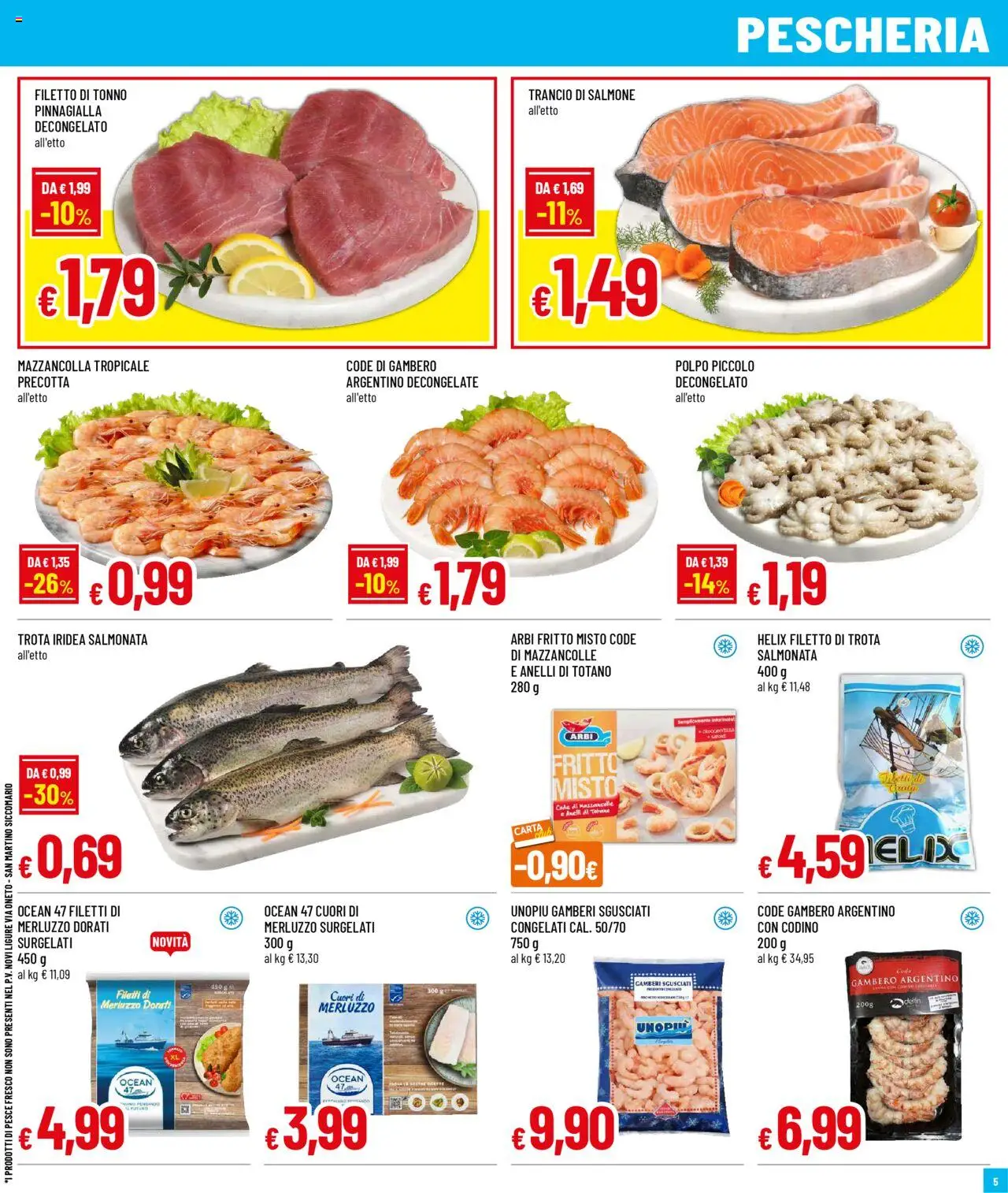 Volantino Galassia del 18.09.2025 | Pagina: 5 | Prodotti: Pesce, Gamberi, Trota, Tonno