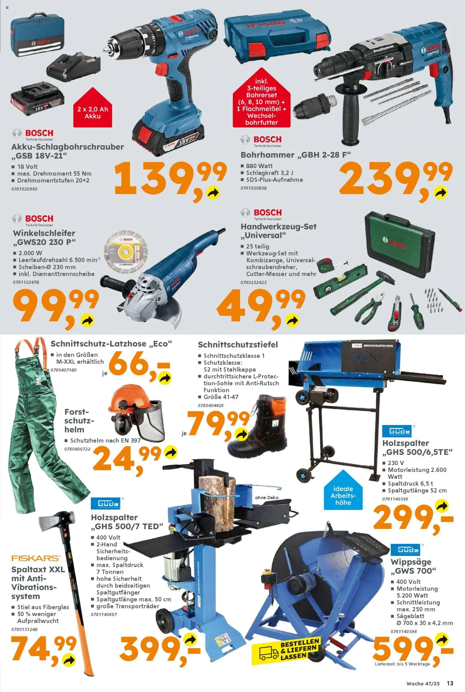 Globus Baumarkt prospekt Berlin-Treptow	 – gültig ab 16.11.2025 | Seite: 13 | Produkte: Bosch