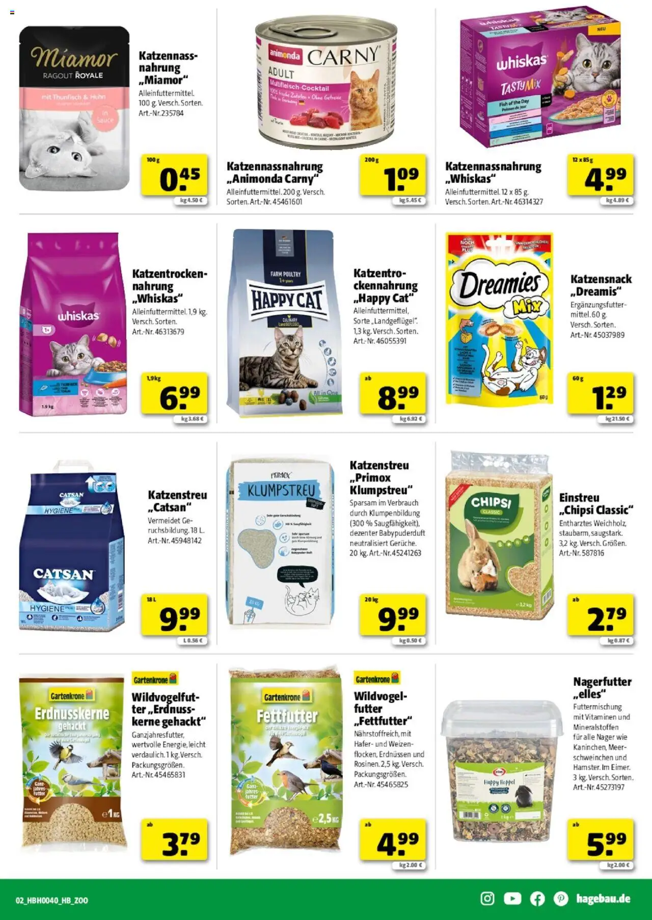 Hagebau Prospekt Nürtingen – gültig ab 27.09.2025 | Seite: 21 | Produkte: Catsan, Thunfisch, Getreide, Whiskas