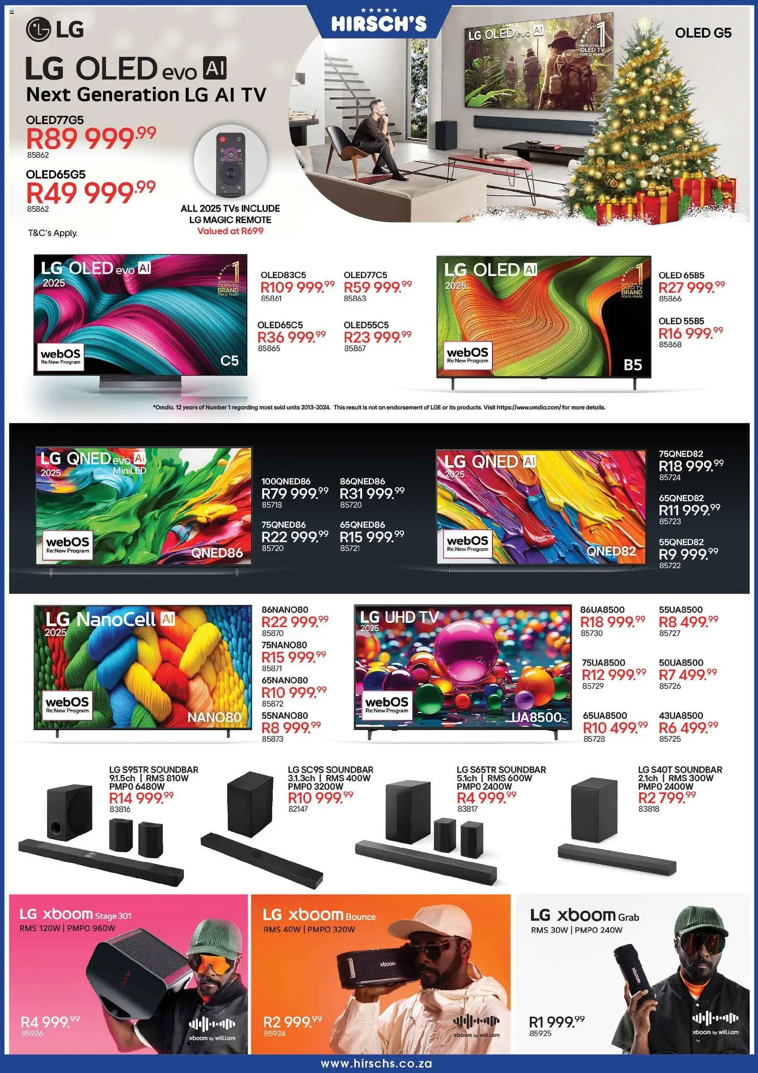 New Hirsch's catalogue – valid from 01.12.2025 | Page: 5 | Products: TV, Soundbar, Remote