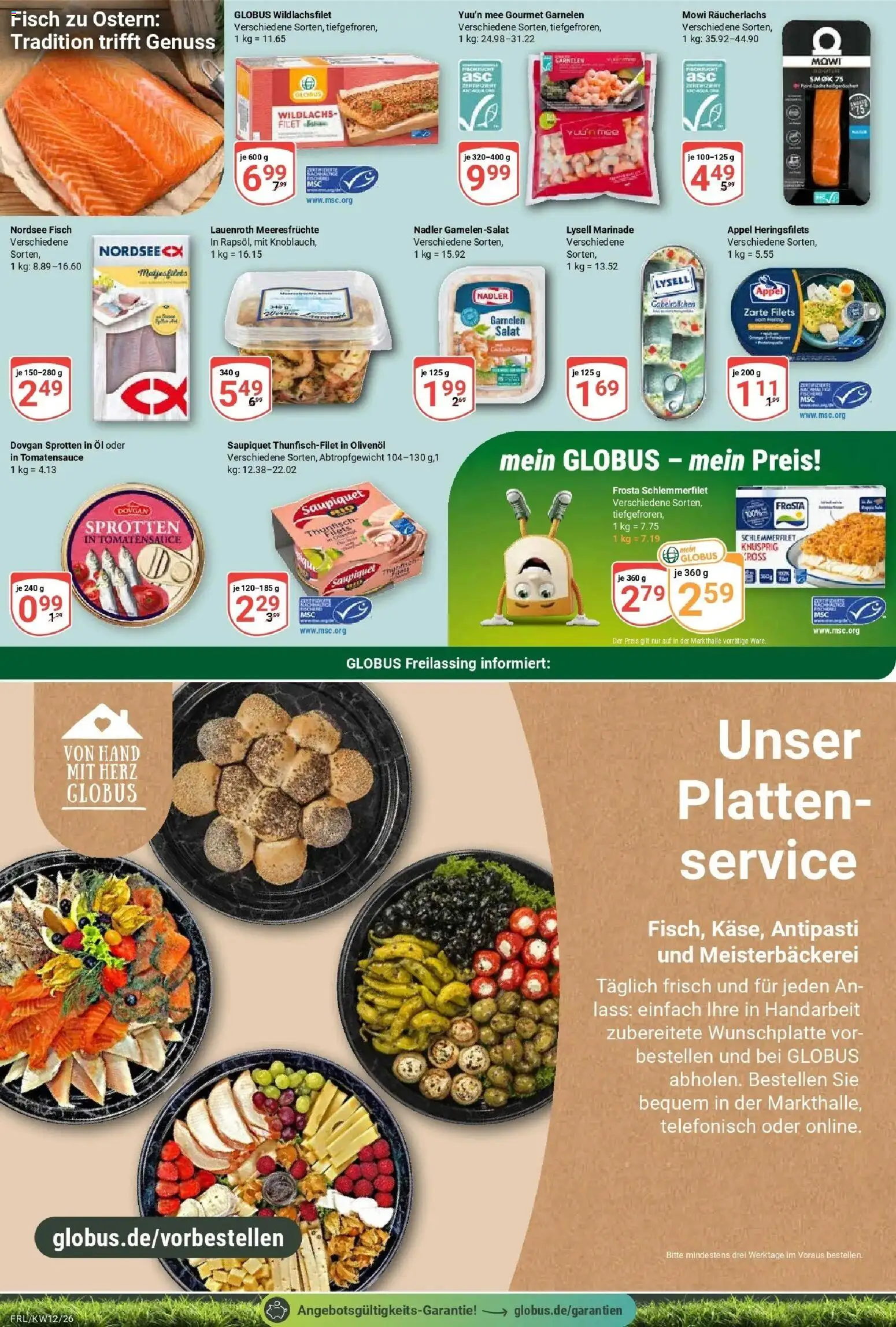 Globus prospekt Freilassing	 – gültig ab 15.03.2026 | Seite: 8 | Produkte: Olivenol, Frosta, Meeresfrüchte, Salat