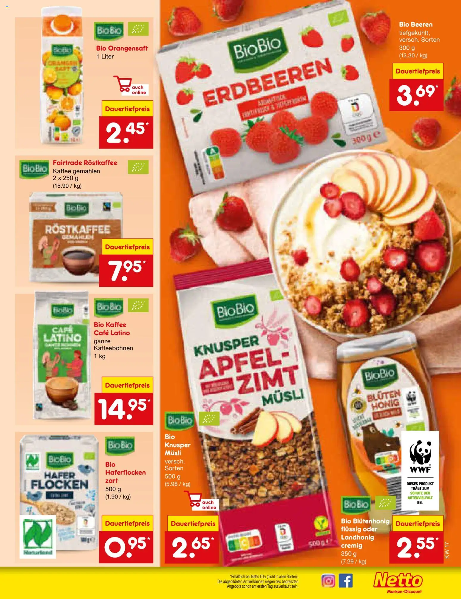 Netto Marken-Discount Prospekt 	 – gültig ab 20.04.2026 | Seite: 25 | Produkte: Kaffee, Äpfel, Orangensaft, Erdbeeren
