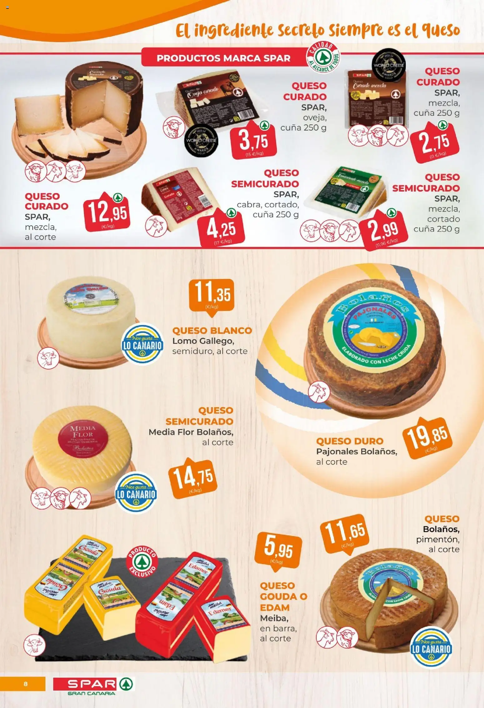 Spar - folleto │ válido desde el 23.01.2026 | Página: 8 | Productos: Leche, Queso, Queso Gouda, Cuna