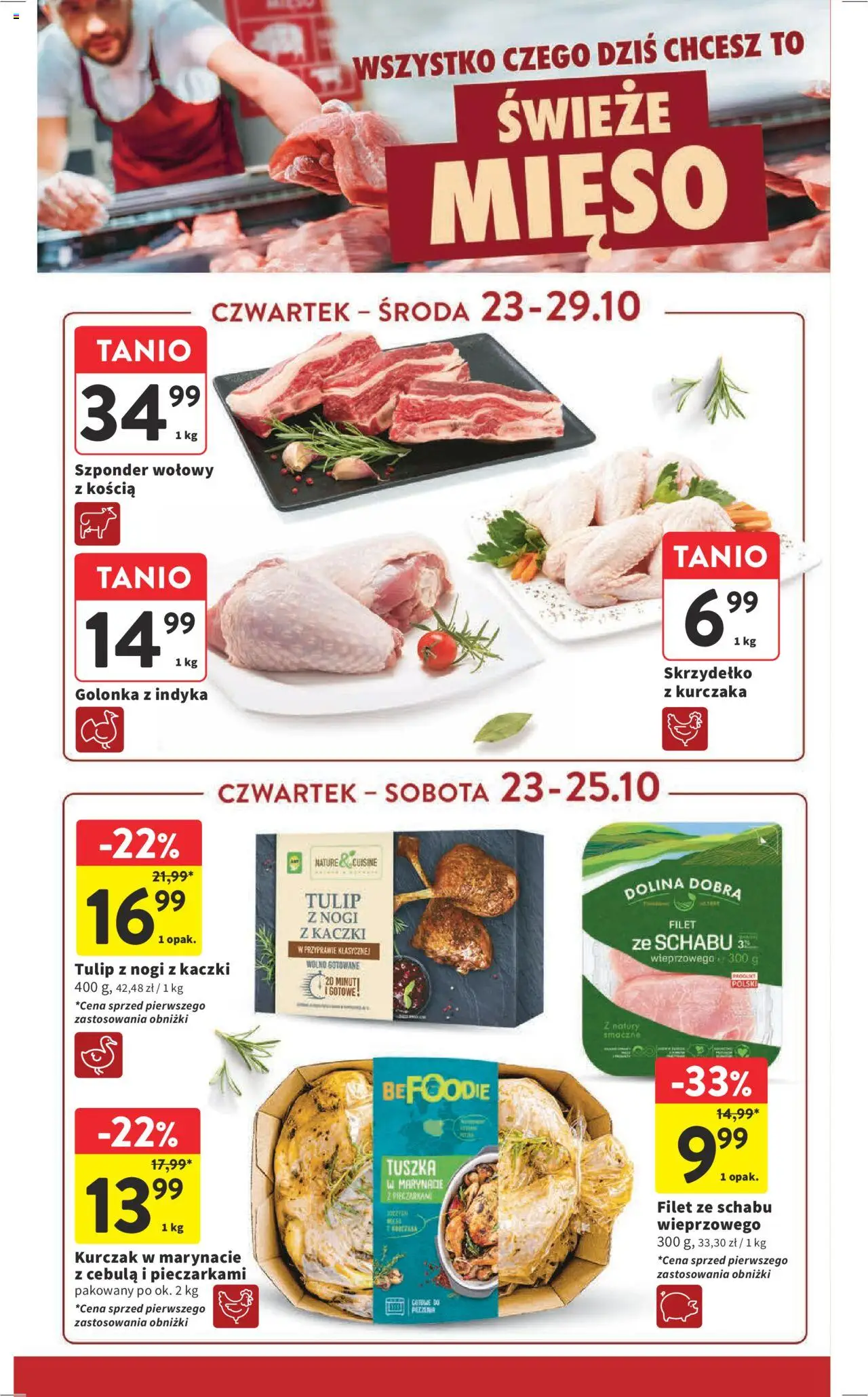 Intermarche Gazetka od 23.10.2025 | Strona: 18 | Produkty: Kurczak, Mięso, Wolno gotowane
