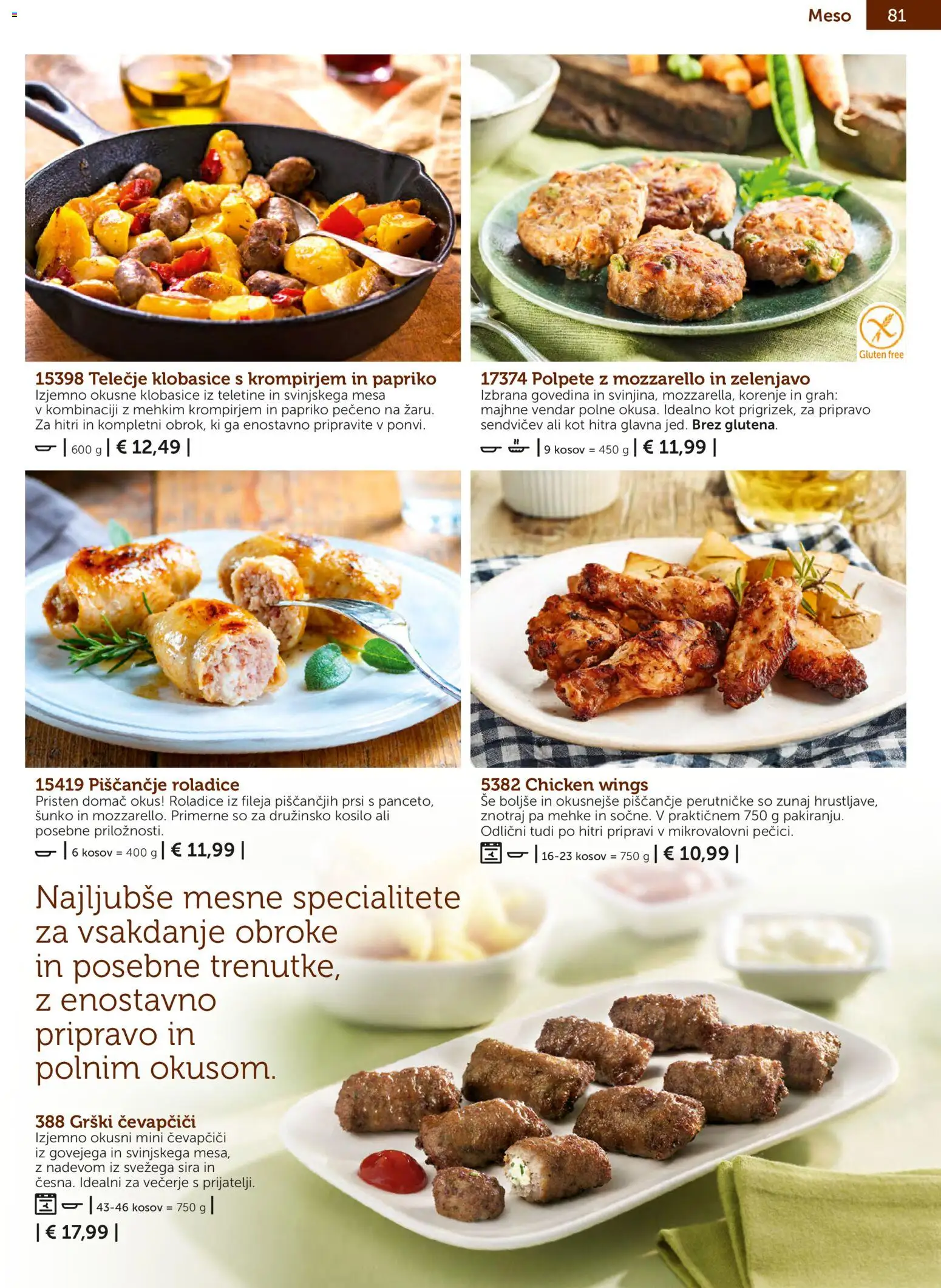 Novi Bofrost katalog ponudbe – veljaven od 04.03.2026 | Stran: 81 | Izdelki: Čevapčiči, Klobasice, Grah