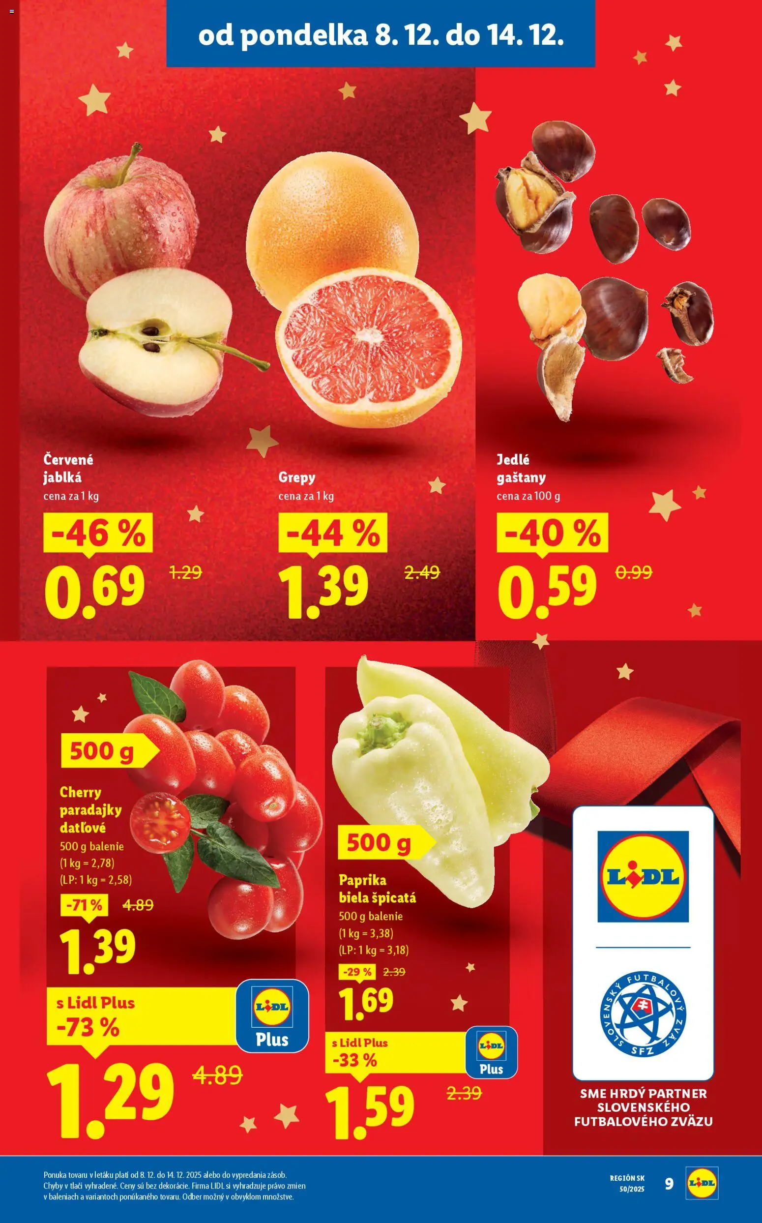 Nové Lidl akcie – leták je platný od 11.12.2025 | Strana: 41 | Produkty: Paprika, Gaštany, Paradajky, Cherry paradajky