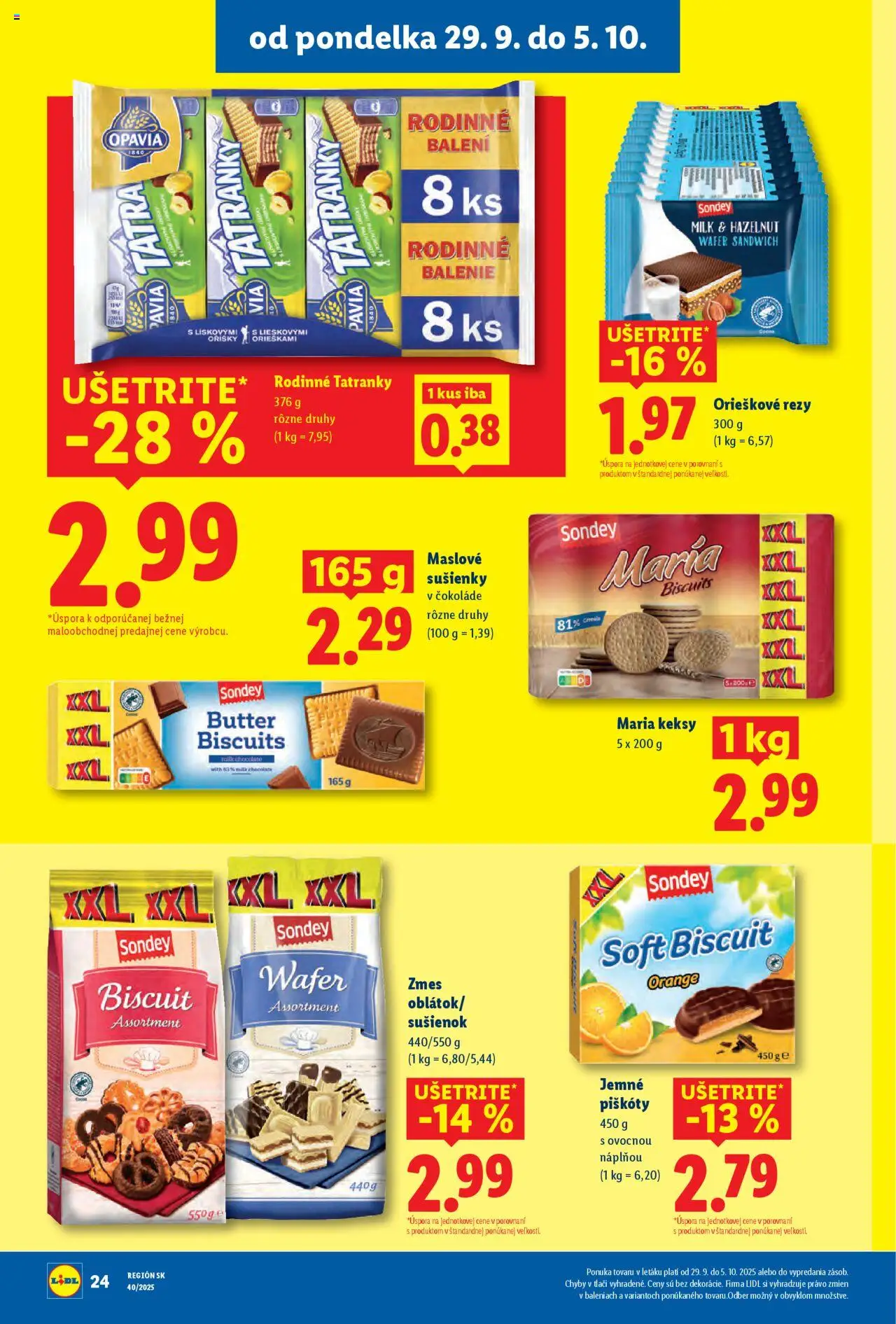 Nové Lidl akcie – leták je platný od 29.09.2025 | Strana: 34 | Produkty: Maslove sušienky, Keksy