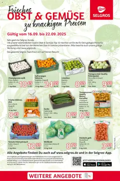 Selgros Obst & Gemüse ab 16.09.2025 gültig