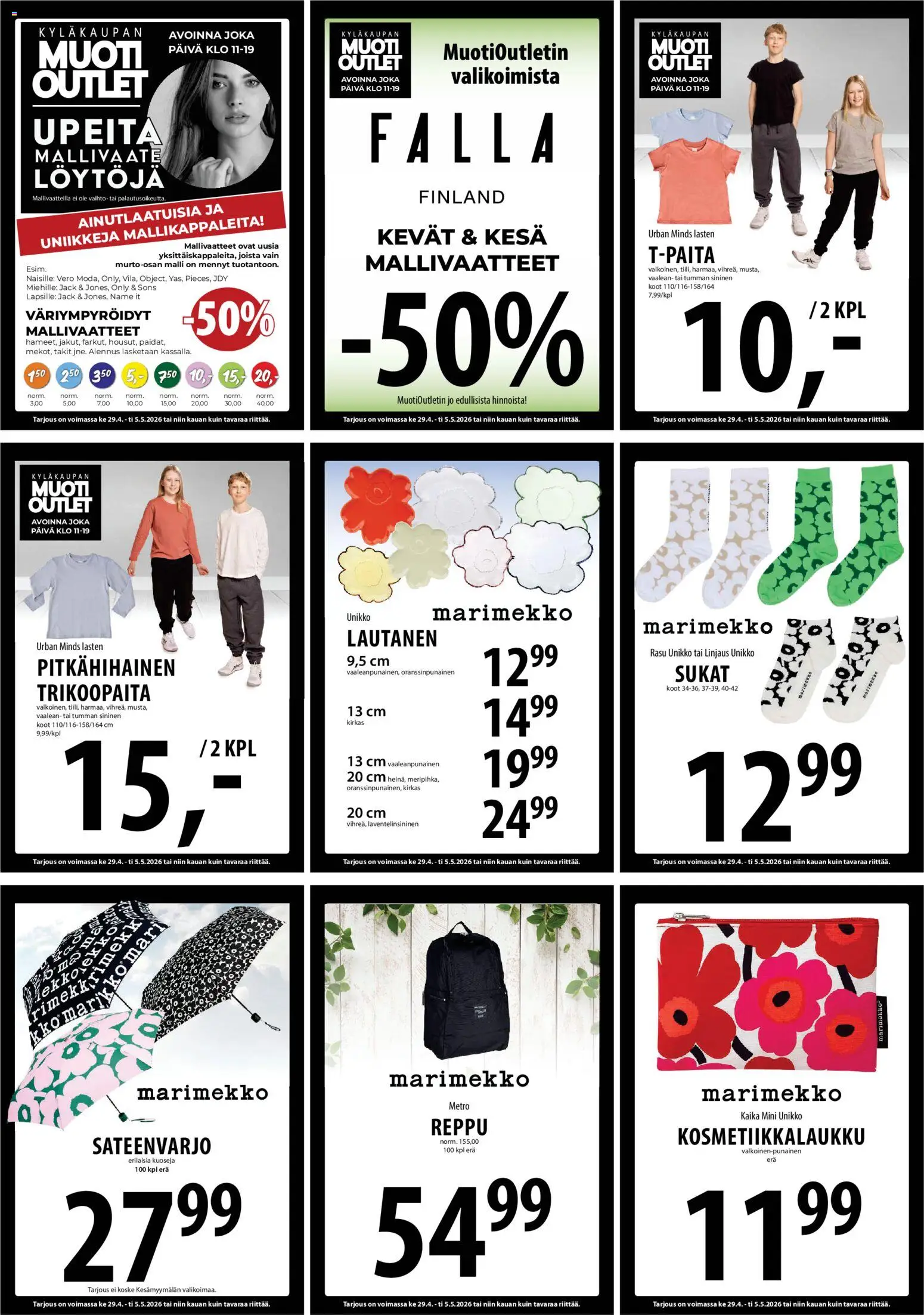Tuuri tarjoukset – voimassa 29.04.2026 alkaen | Sivu: 11 | Tuotteet: Sukat, Reppu, Sateenvarjo, Lautanen