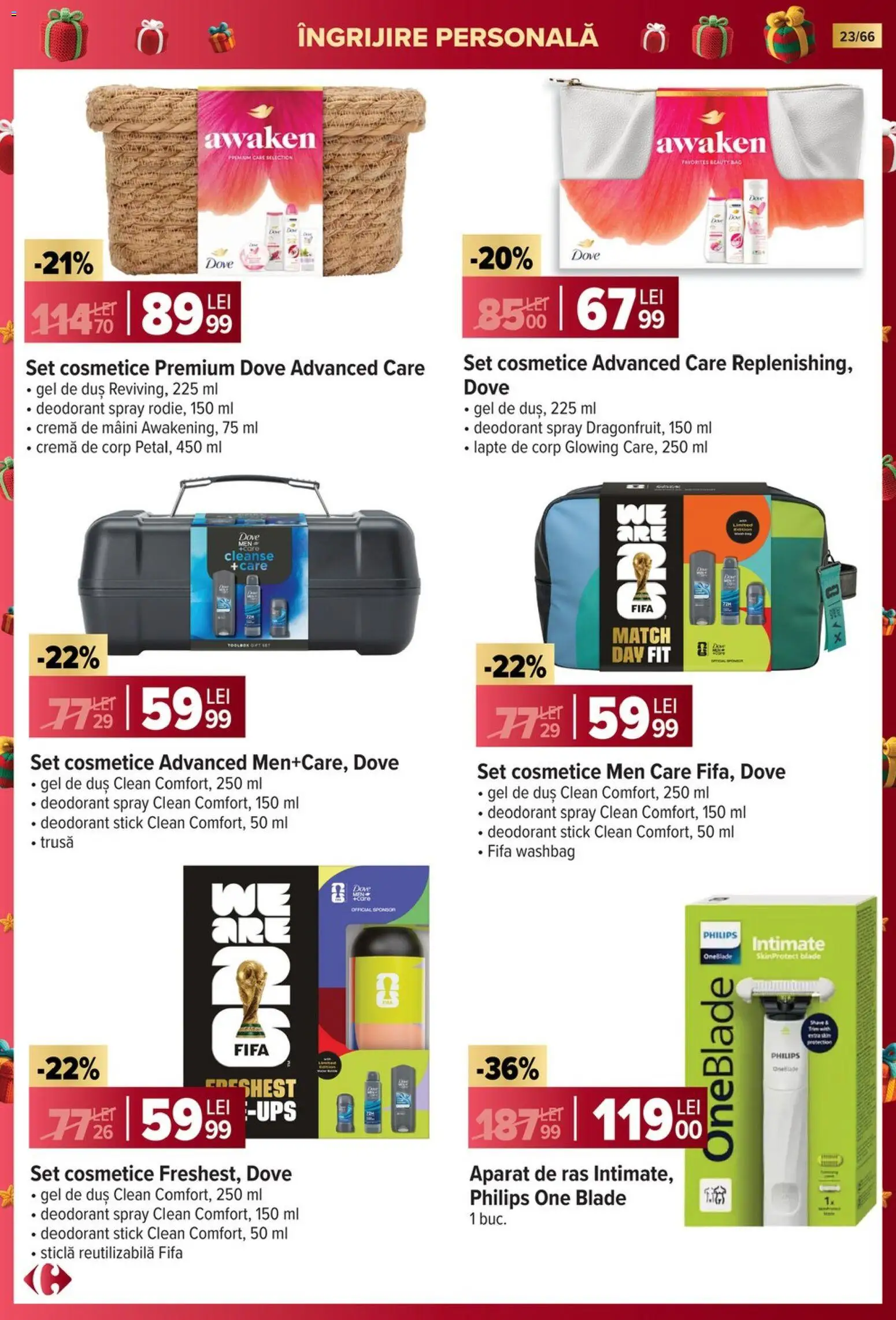 Noul catalog Carrefour – valabil de la 19.11.2025 | Pagină: 23 | Produse: Enginar, Aparat De Ras, Duș, Cremă de corp