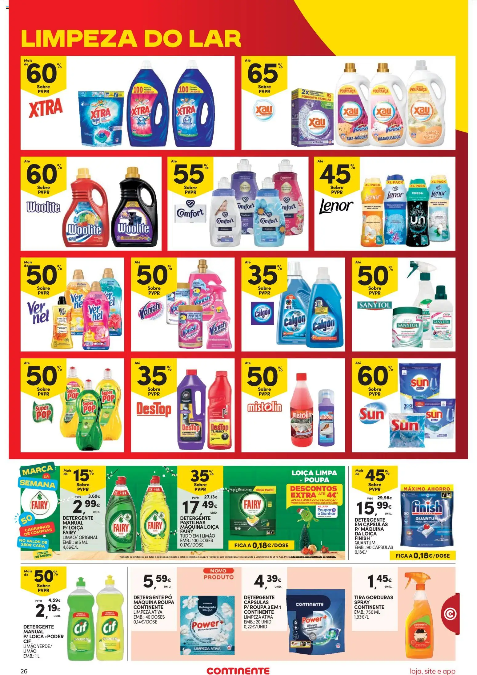 Continente Semanal Continente Bom Dia │ válido de 11.11.2025 | Página: 26 | Produtos: Perfume, Pó, Sabão, Detergente