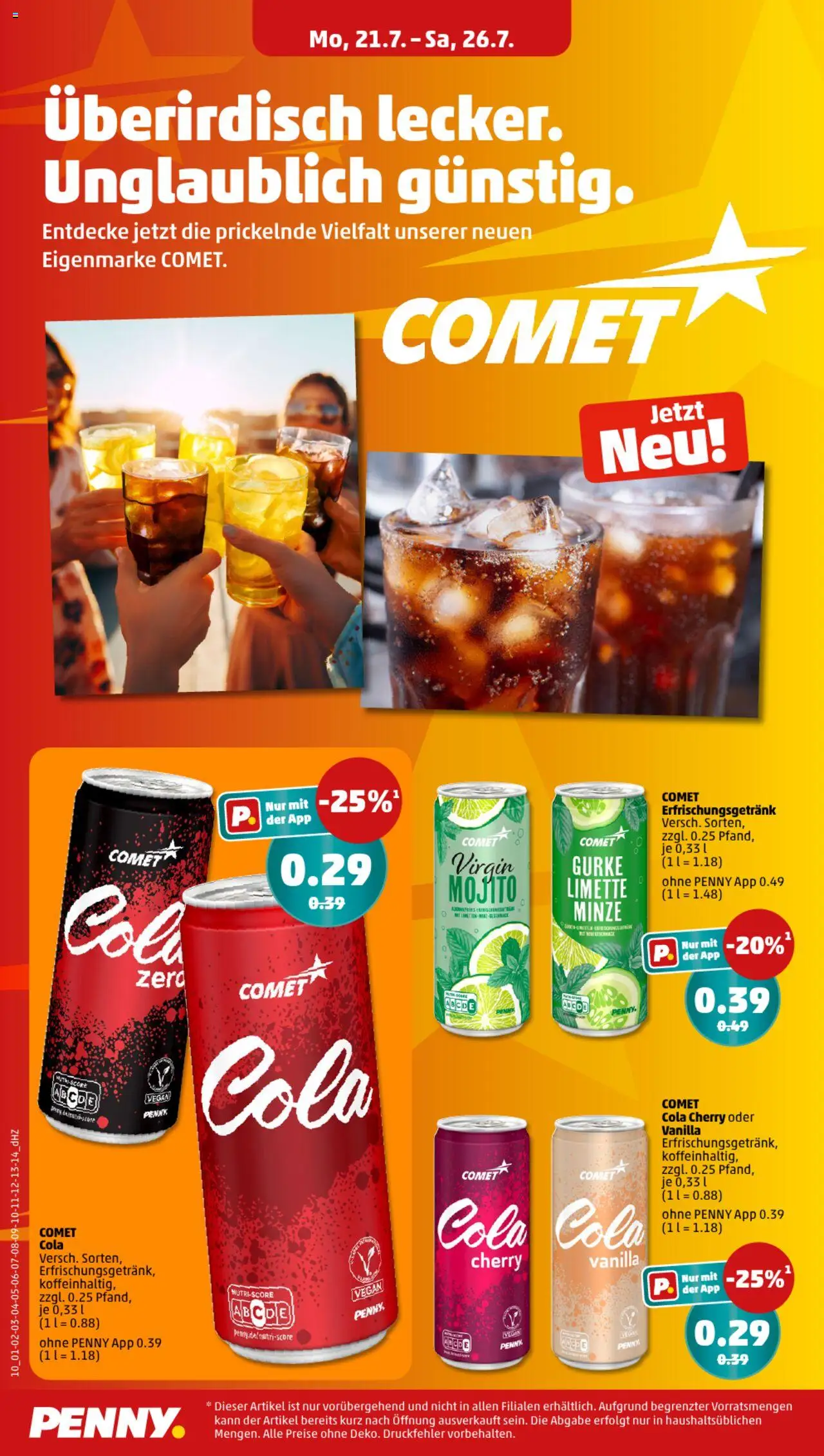 Penny Prospekt 	 - gültig ab dem 21.07.2025 | Seite: 10 | Produkte: Cola, Limette