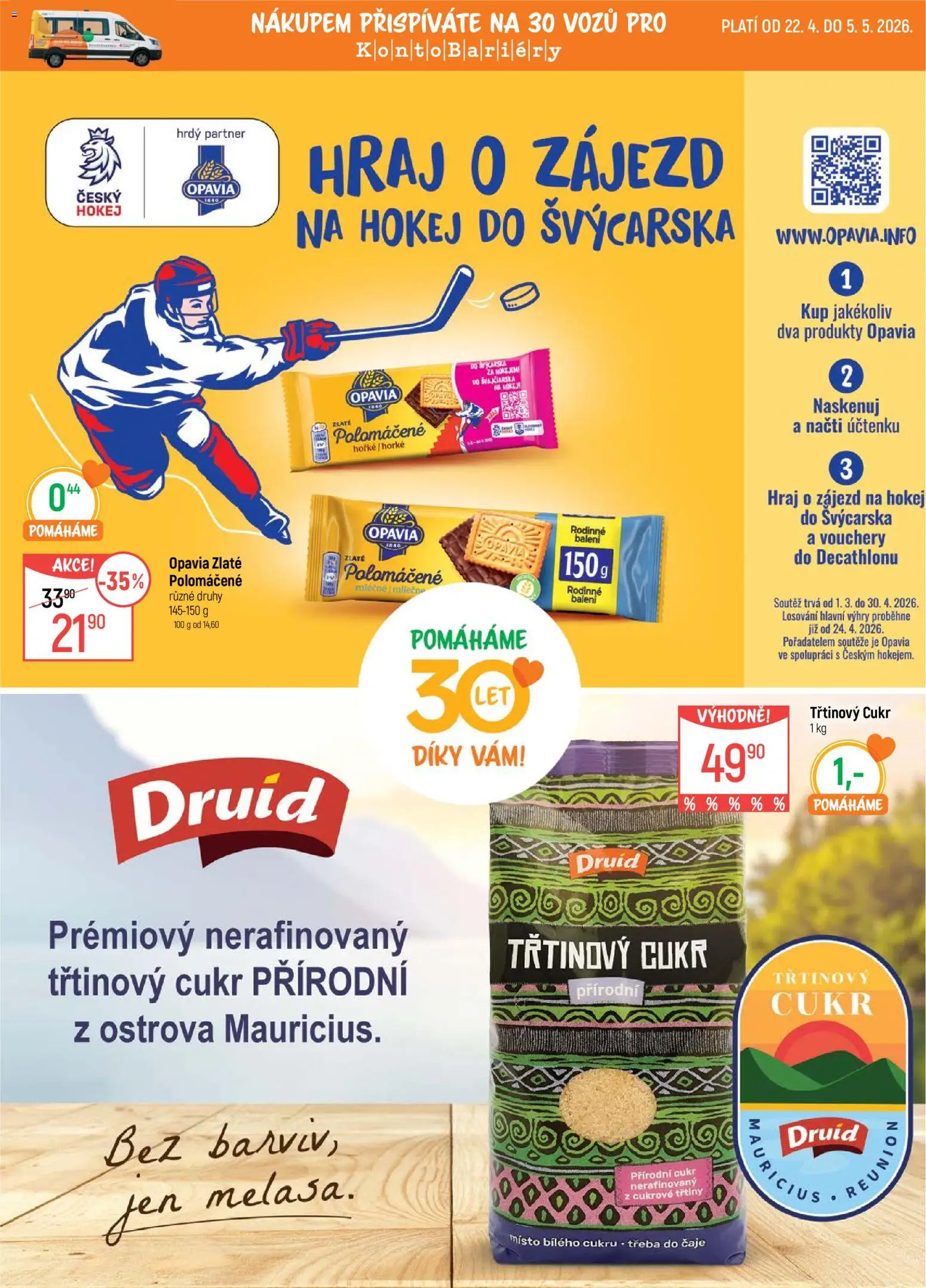 Globus leták - Chomutov od 22.04.2026 | Strana: 1 | Produkty: Třtinový cukr, Čaje, Cukr