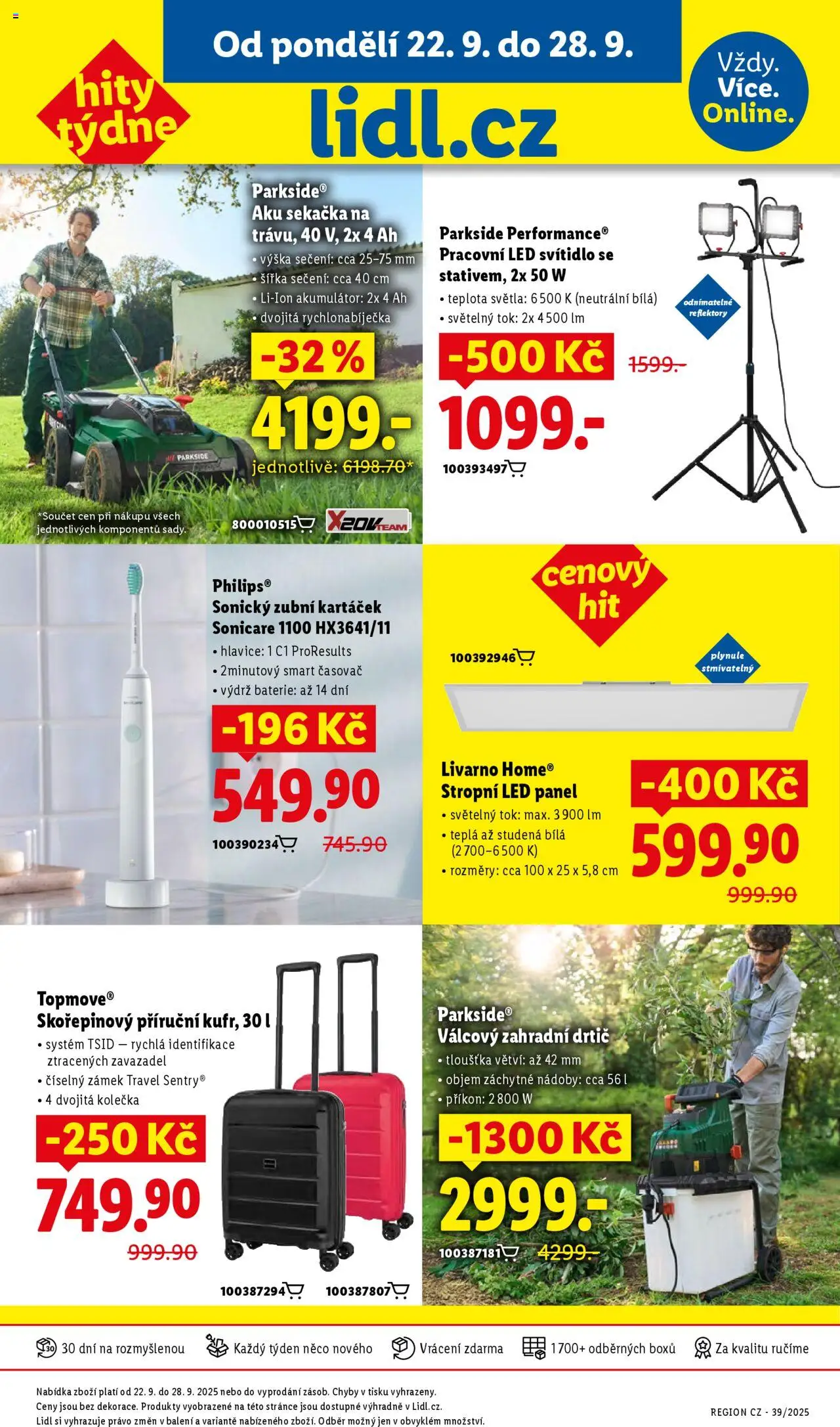 Lidl leták - Spotřební zboží od 22.09.2025 | Strana: 19 | Produkty: Zubní kartáček, Parkside, Časovač, LED