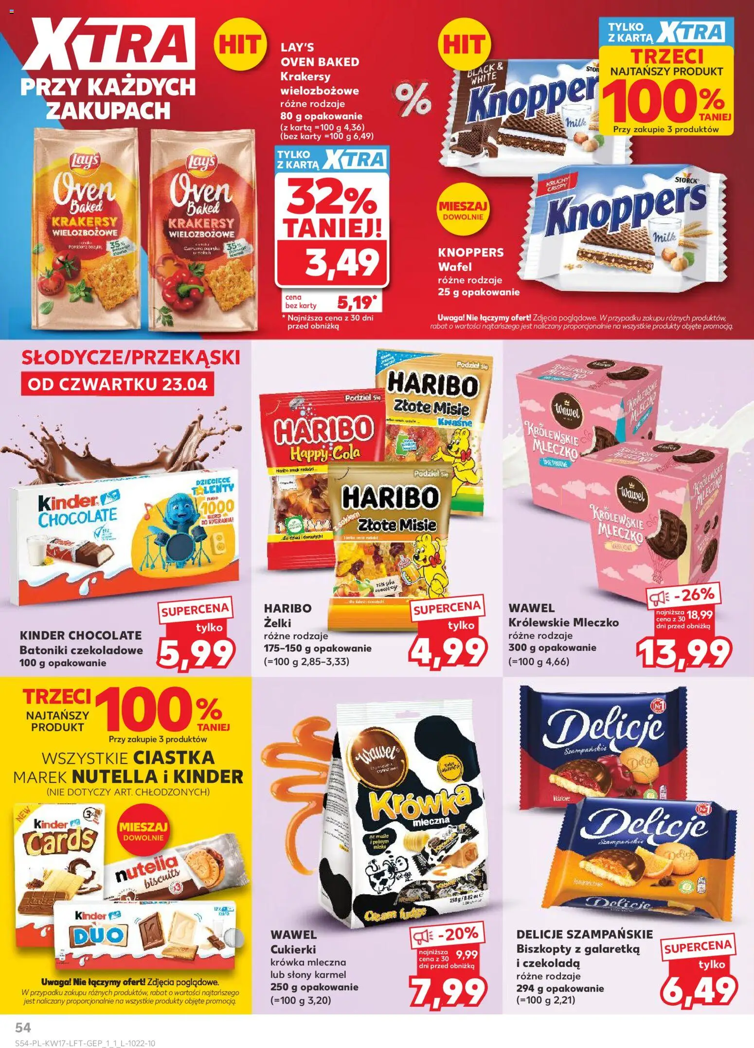 Kaufland gazetka od 23.04.2026 | Strona: 54 | Produkty: Nutella biscuits, Galaretka, Nutella, Królewskie Mleczko