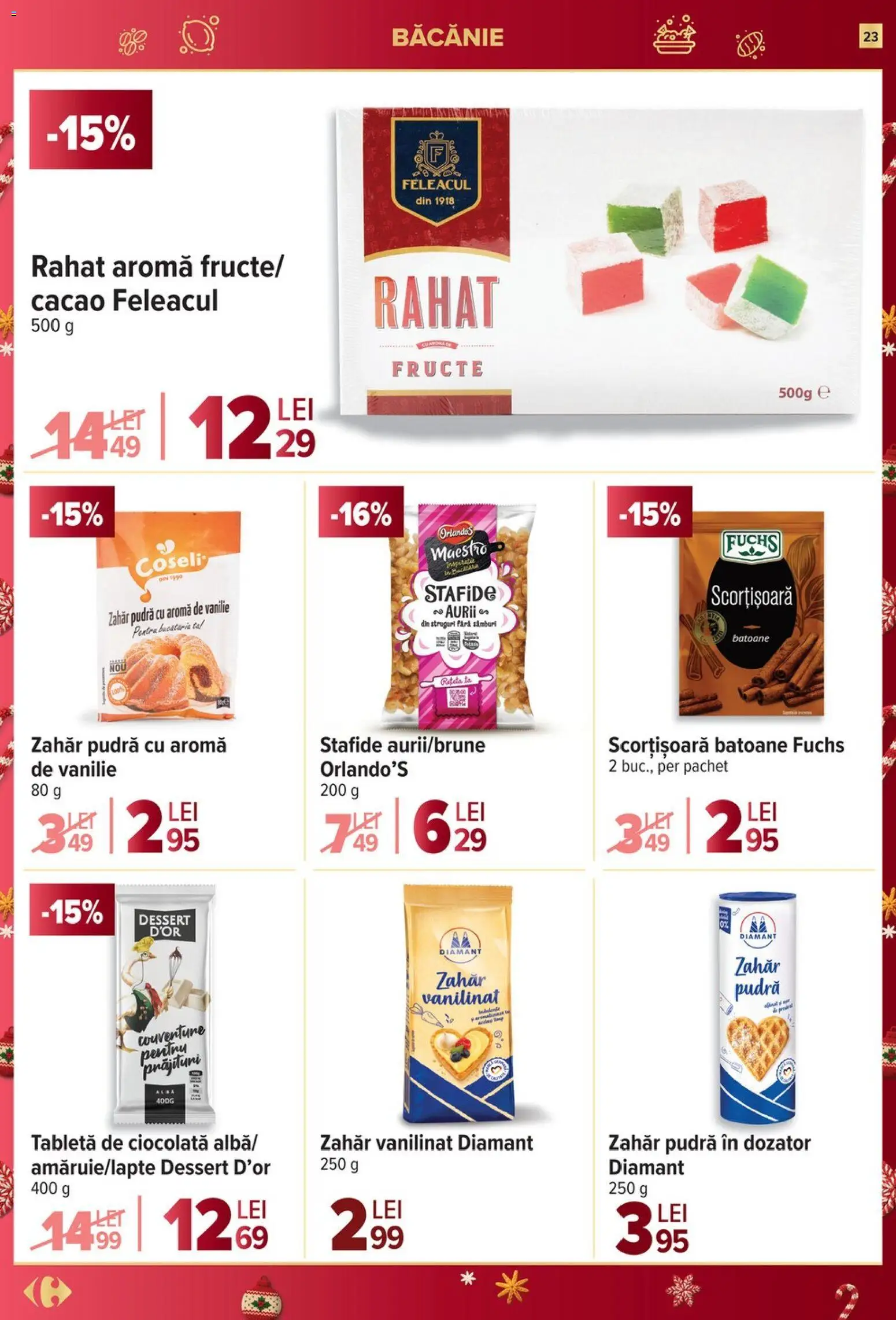 Noul catalog Carrefour – valabil de la 03.12.2025 | Pagină: 23 | Produse: Struguri, Pudră, Stafide, Zahăr