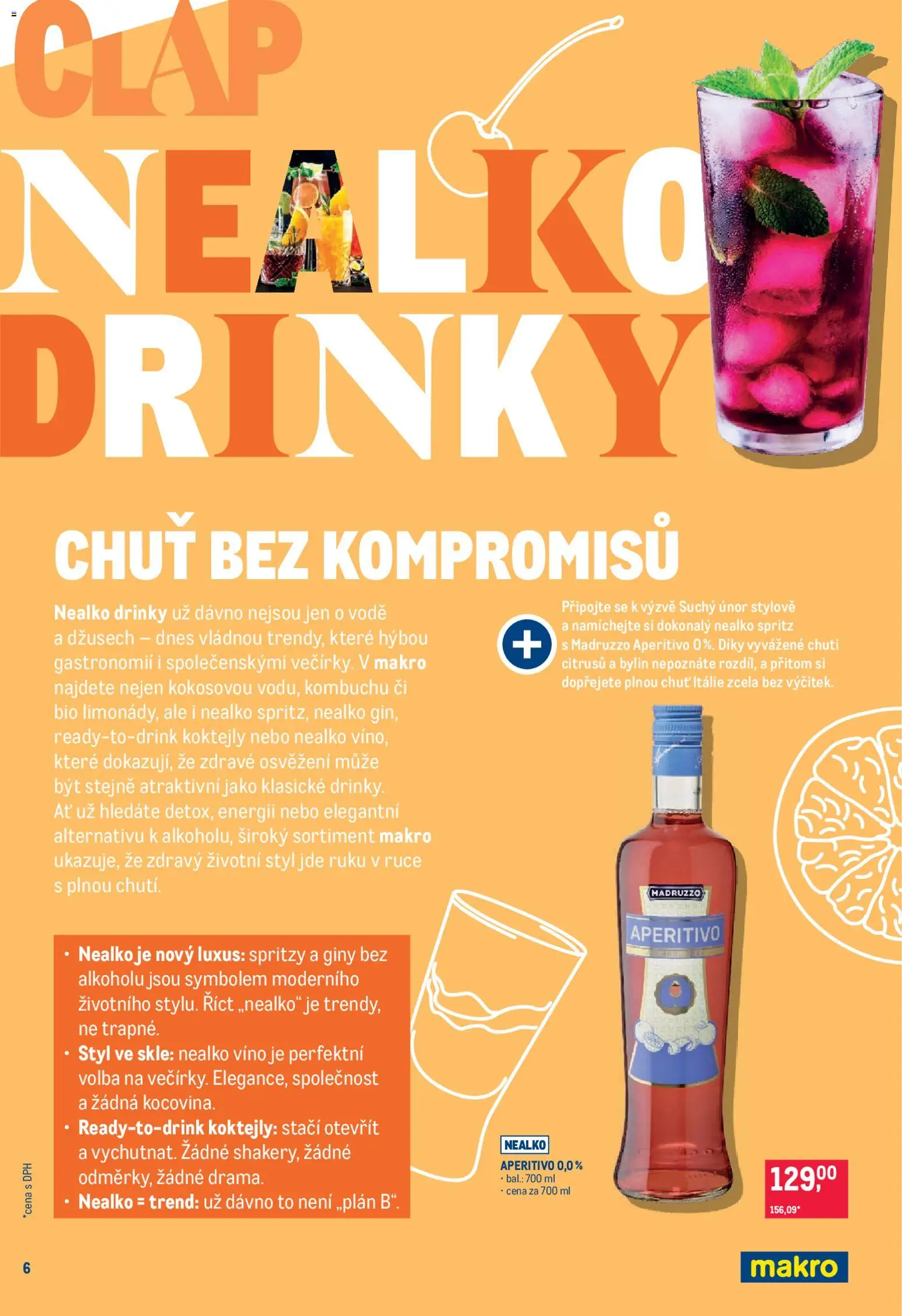 Makro leták - Pro milovníky jídla od 28.01.2026 | Strana: 6 | Produkty: Víno, Spritz, Aperitivo, Nealko víno