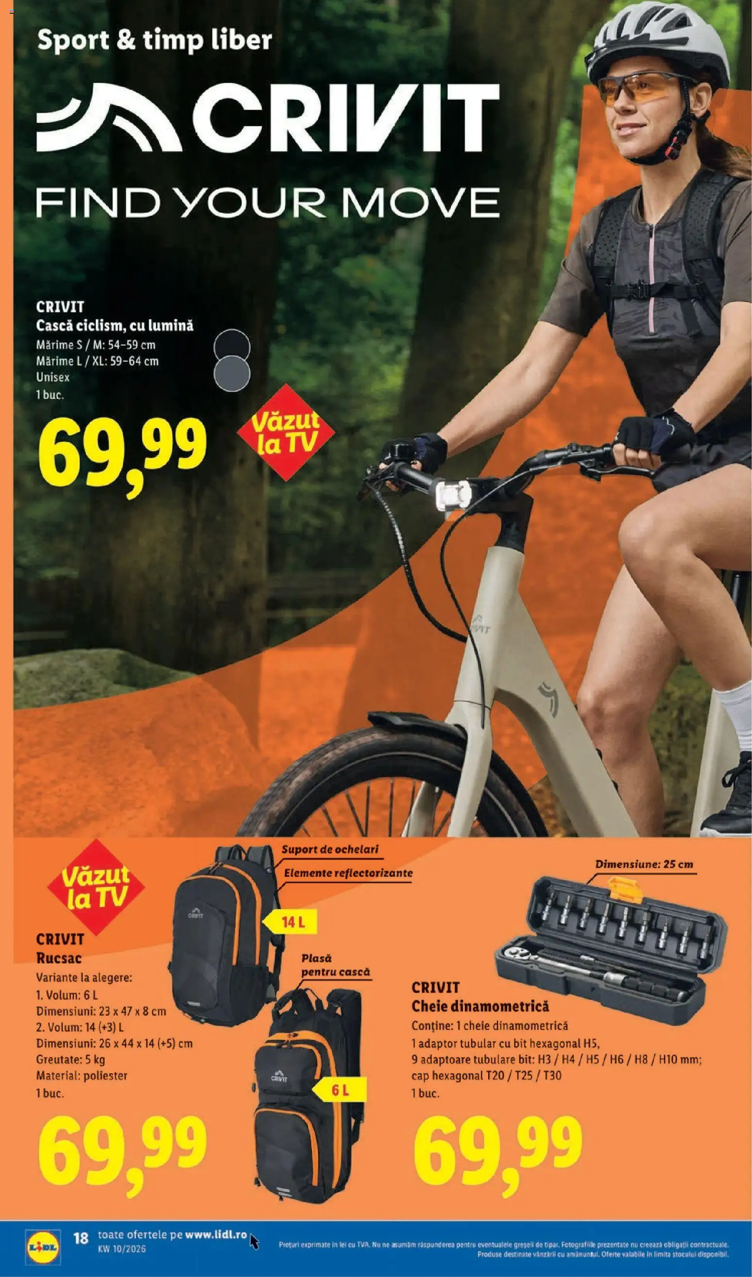 Noul catalog Lidl – valabil de la 02.03.2026 | Pagină: 18 | Produse: Tavuk suyu, Ochelari, Adaptor, Rucsac
