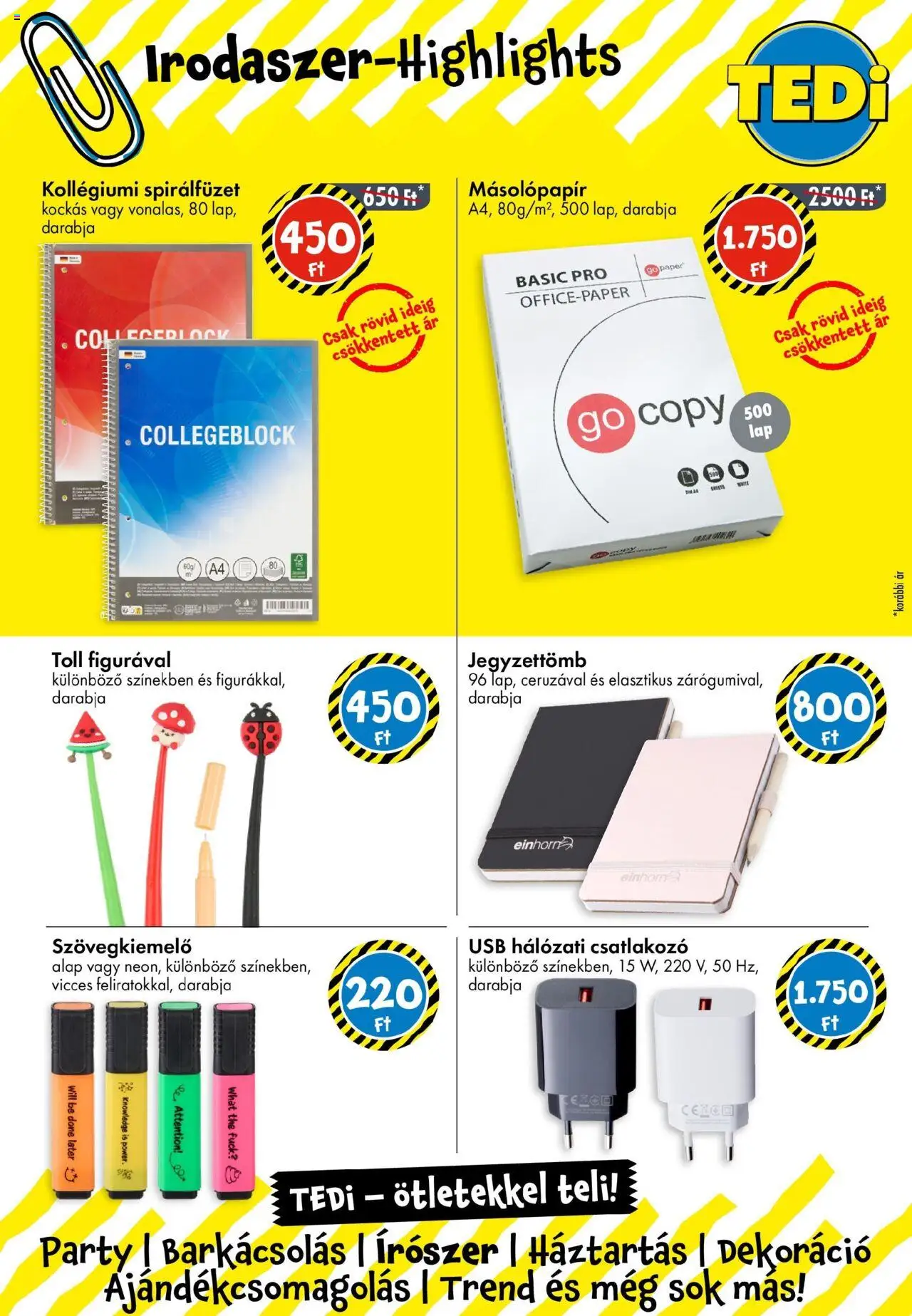 TEDi akciós ujság - amely érvényes a következő dátumtól: 01.08.2025 | Oldal: 2 | Termékek: Csatlakozó, USB, Dekoráció